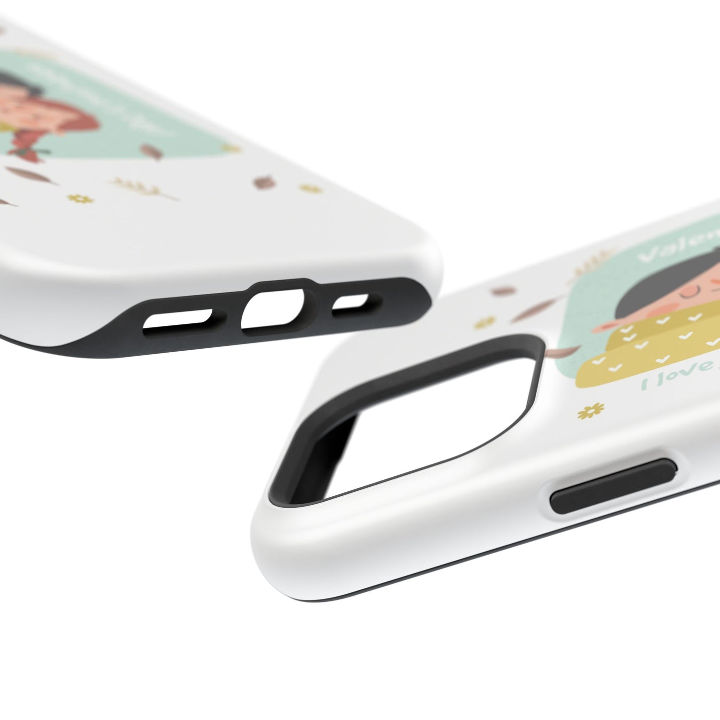 Valentine's Day Cute Couple Phone Case — Magnetic Impact-Resistant