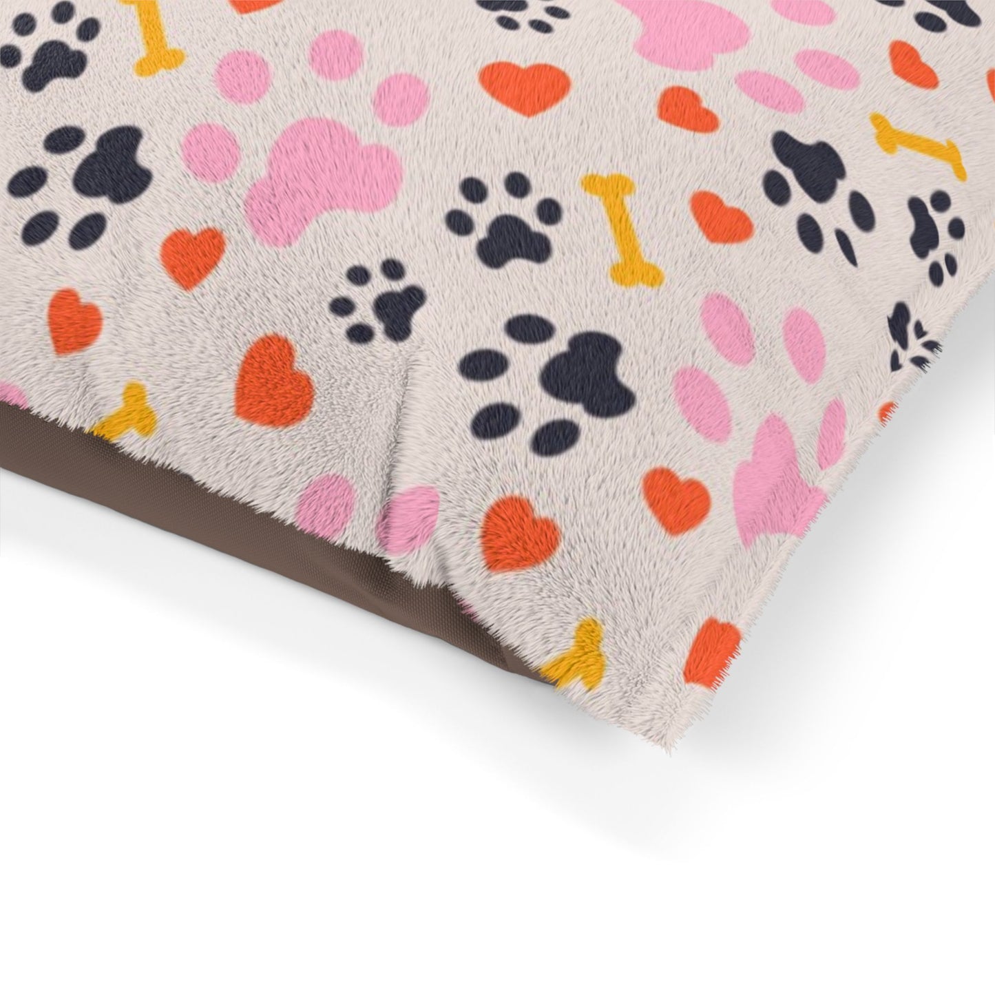 Cozy Pet Bed with Paw Print Design – Perfect for Dogs and Cats