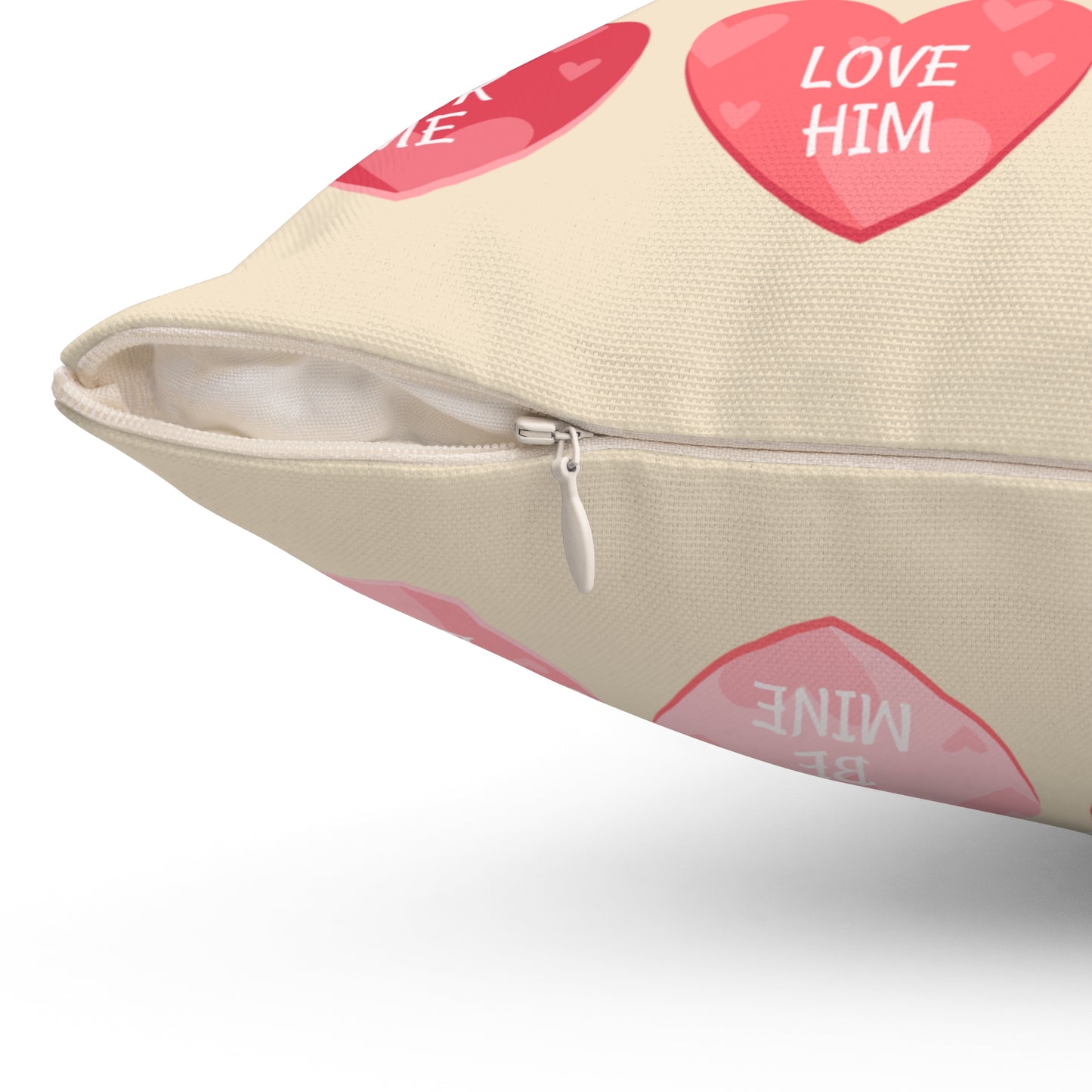 Conversation Hearts Throw Pillow - Valentine’s Day Decorative Cushion