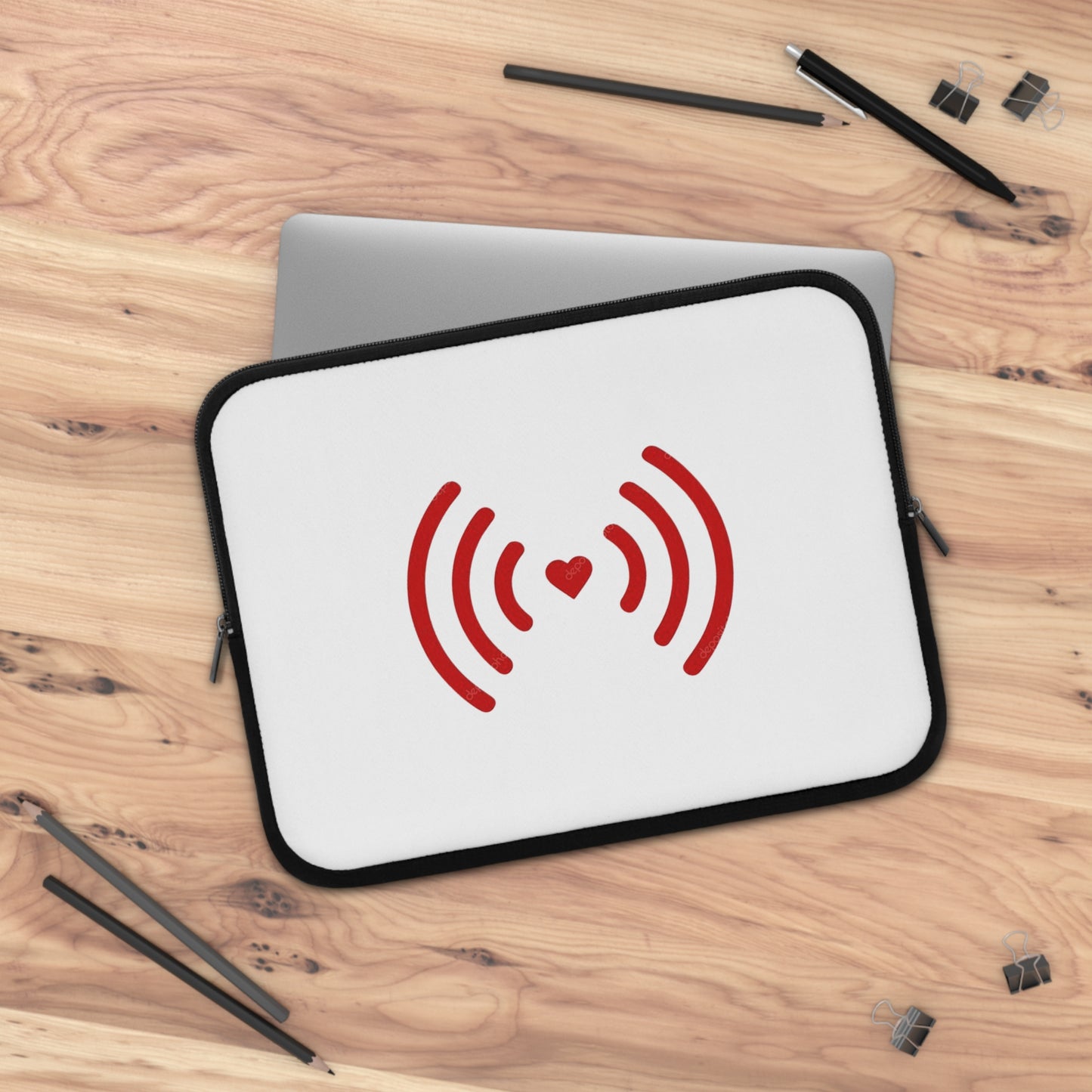 Laptop Sleeve with Heartbeat Design | Tech Gift for Love, Valentine's Day, Birthday, Computer Case, Personalized Sleeve
