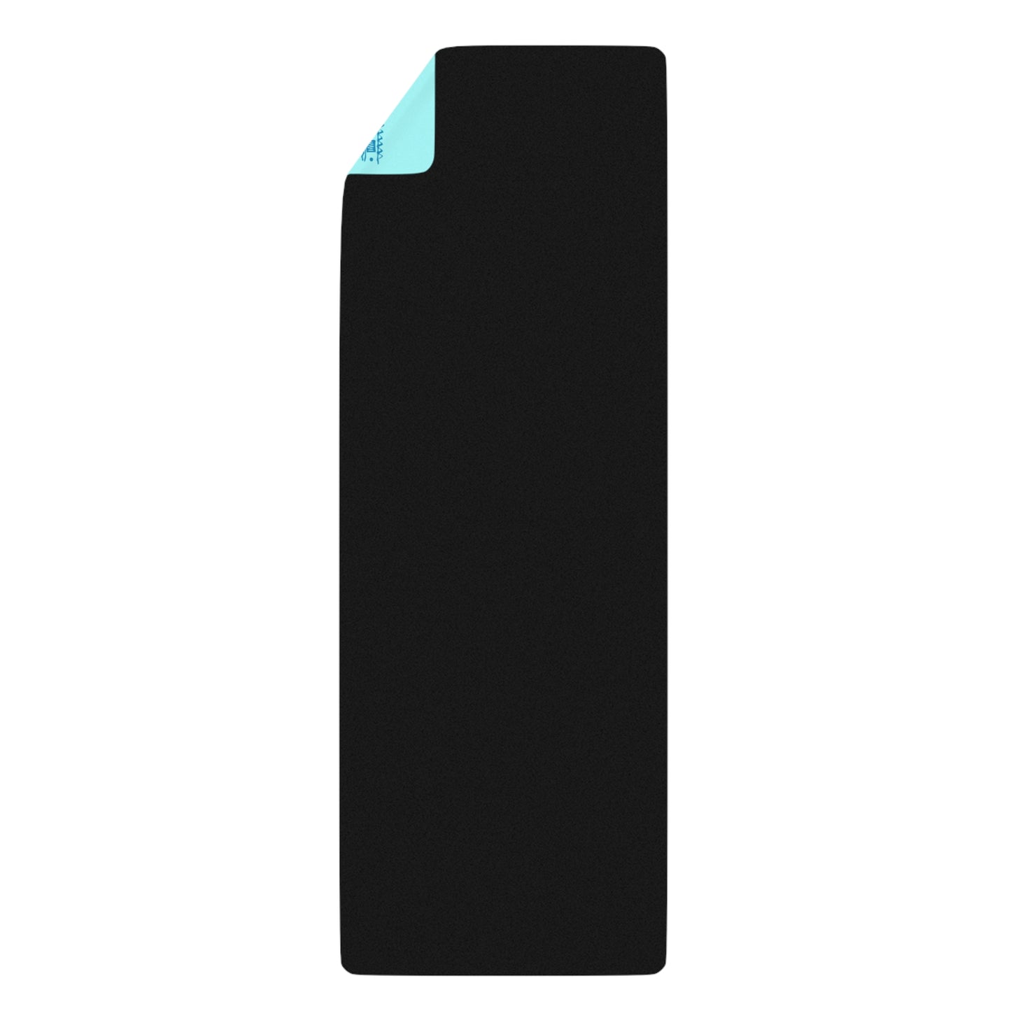 Keep Calm Do Yoga Rubber Yoga Mat — Seafoam Meditation Mat with Shells Design
