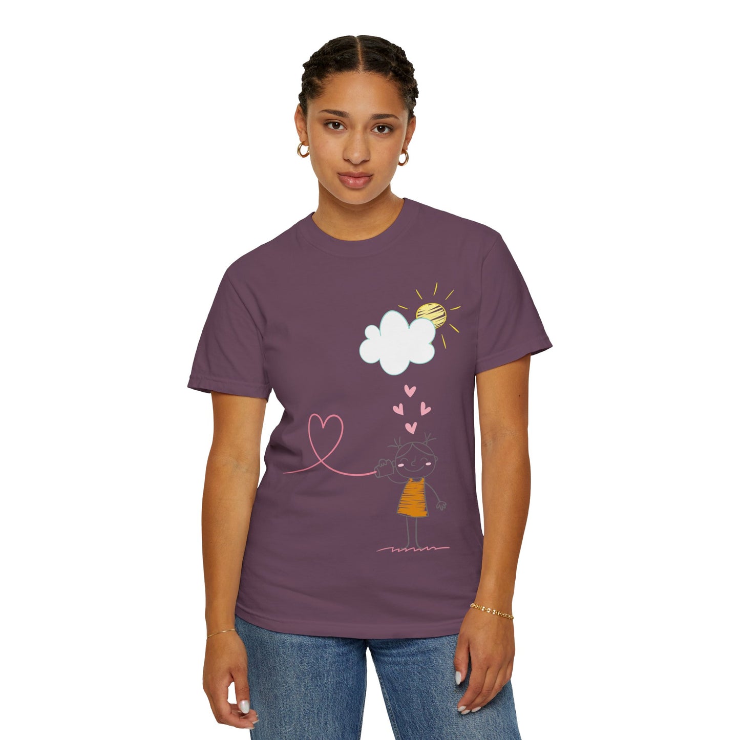Kids Heart String T-Shirt — Cute Doodle Love Graphic Tee