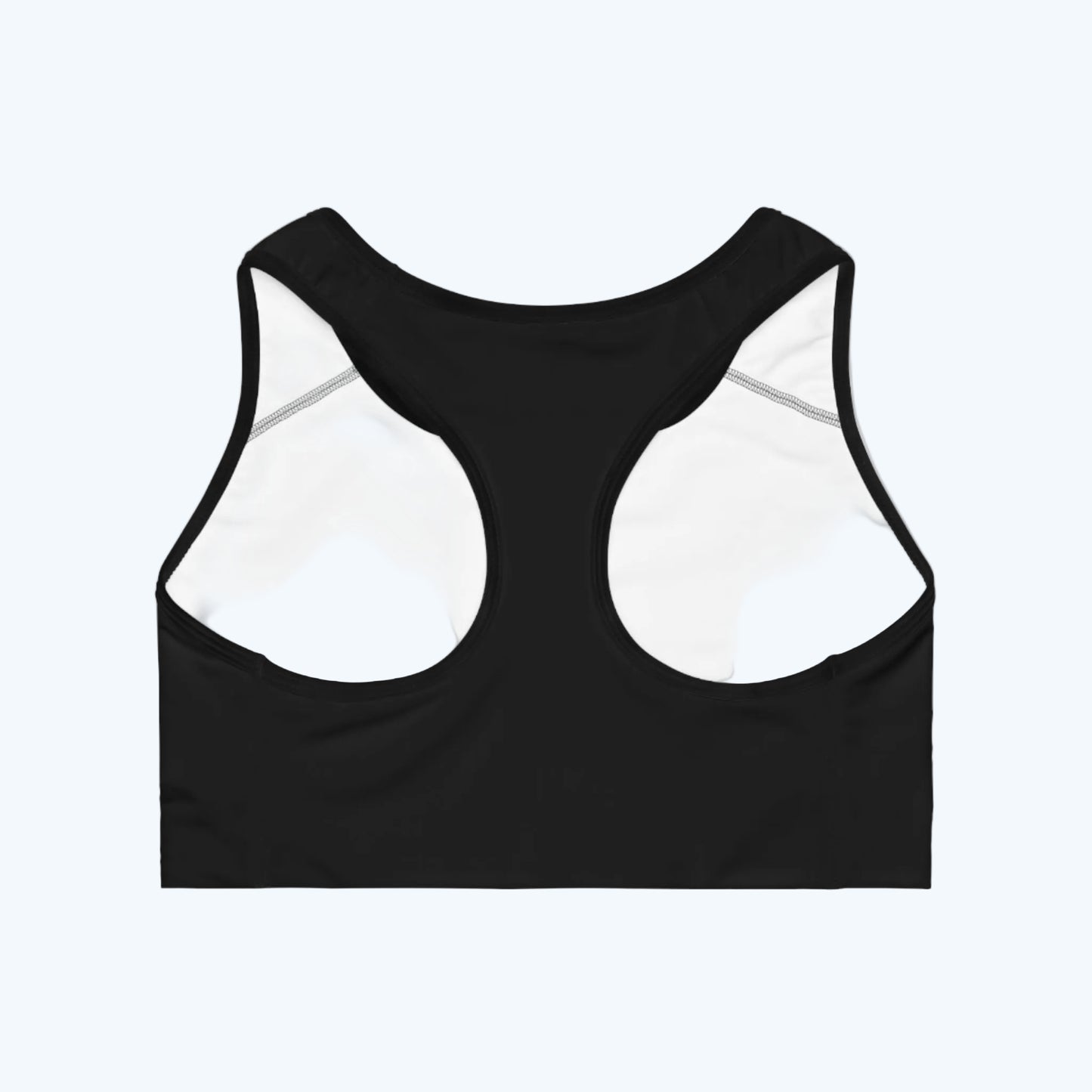 Chakra Line Sports Bra — Black Yoga Activewear