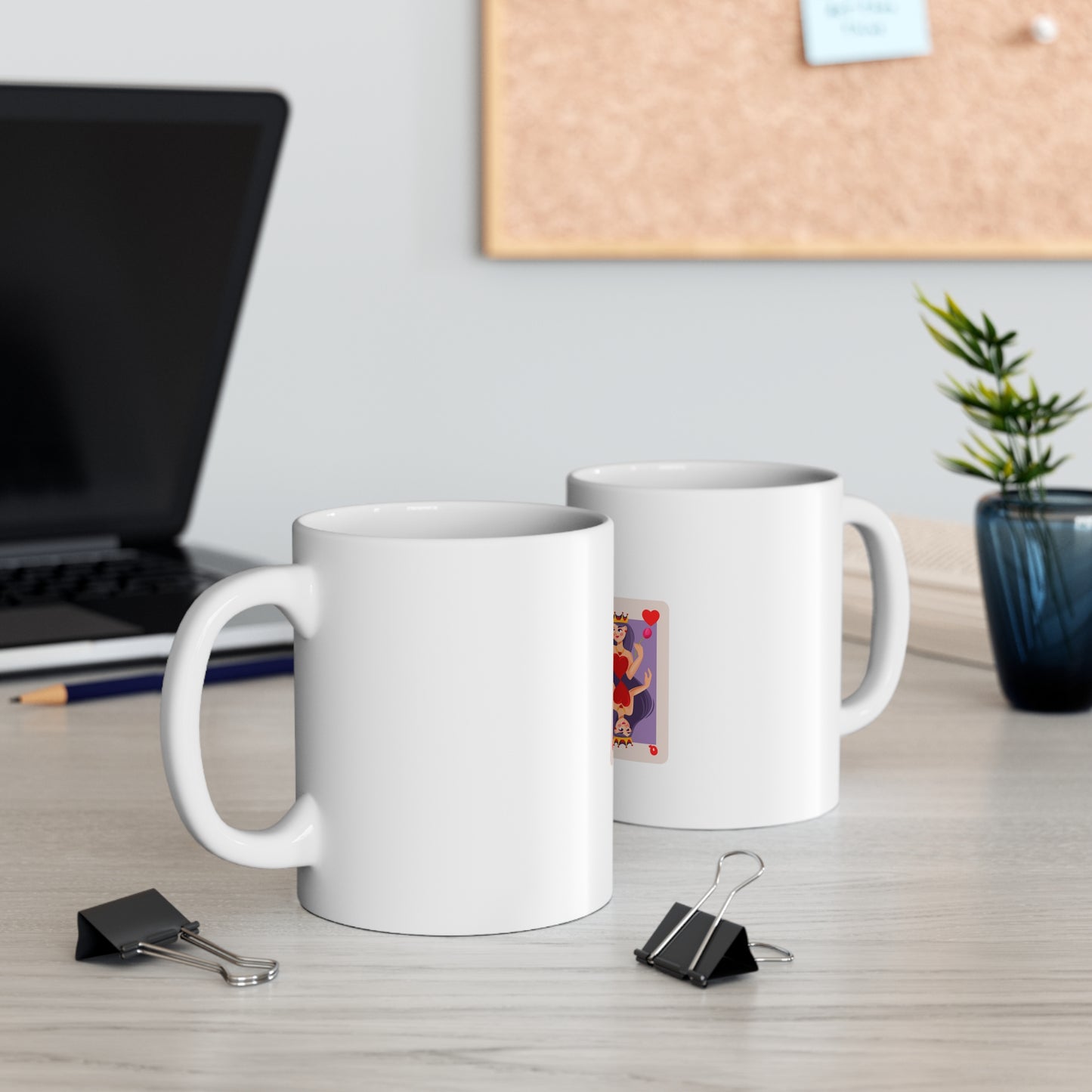 Playing Card King & Queen Heart Mug – Cute Couples Valentine Coffee Cup