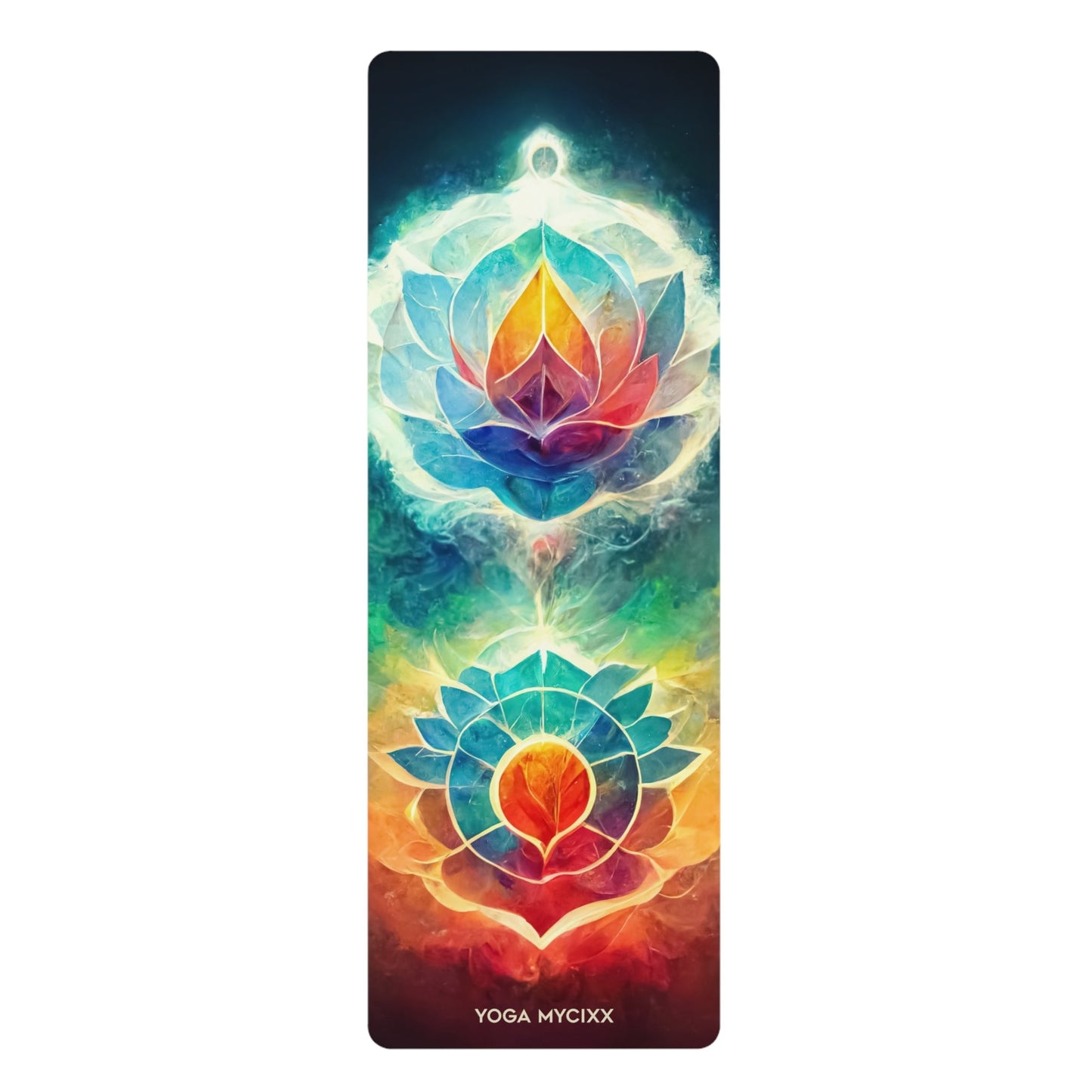 Tie-Dye Sunburst Rubber Yoga Mat — Non-Slip Colorful Meditation & Fitness Mat