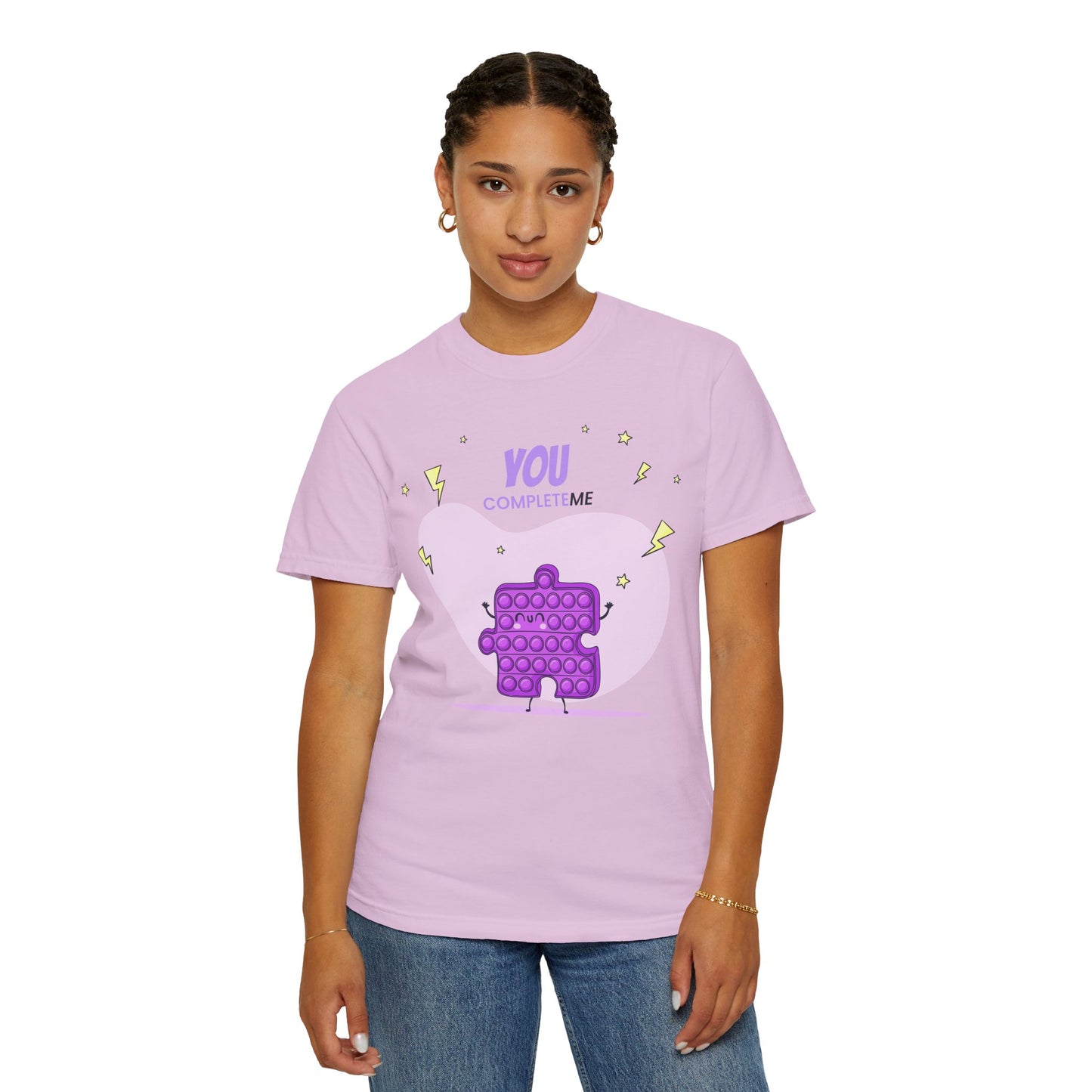 Pop It Heart T-Shirt – "You Complete Me" Cute Fidget Toy Graphic Tee