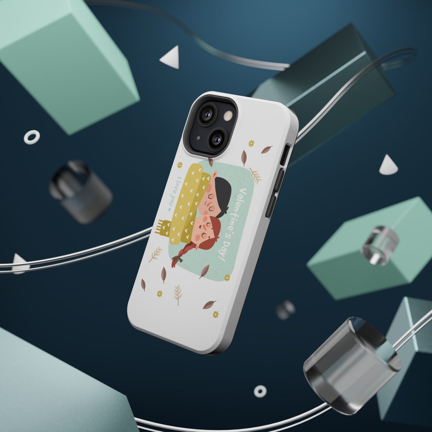 Valentine's Day Cute Couple Phone Case — Magnetic Impact-Resistant