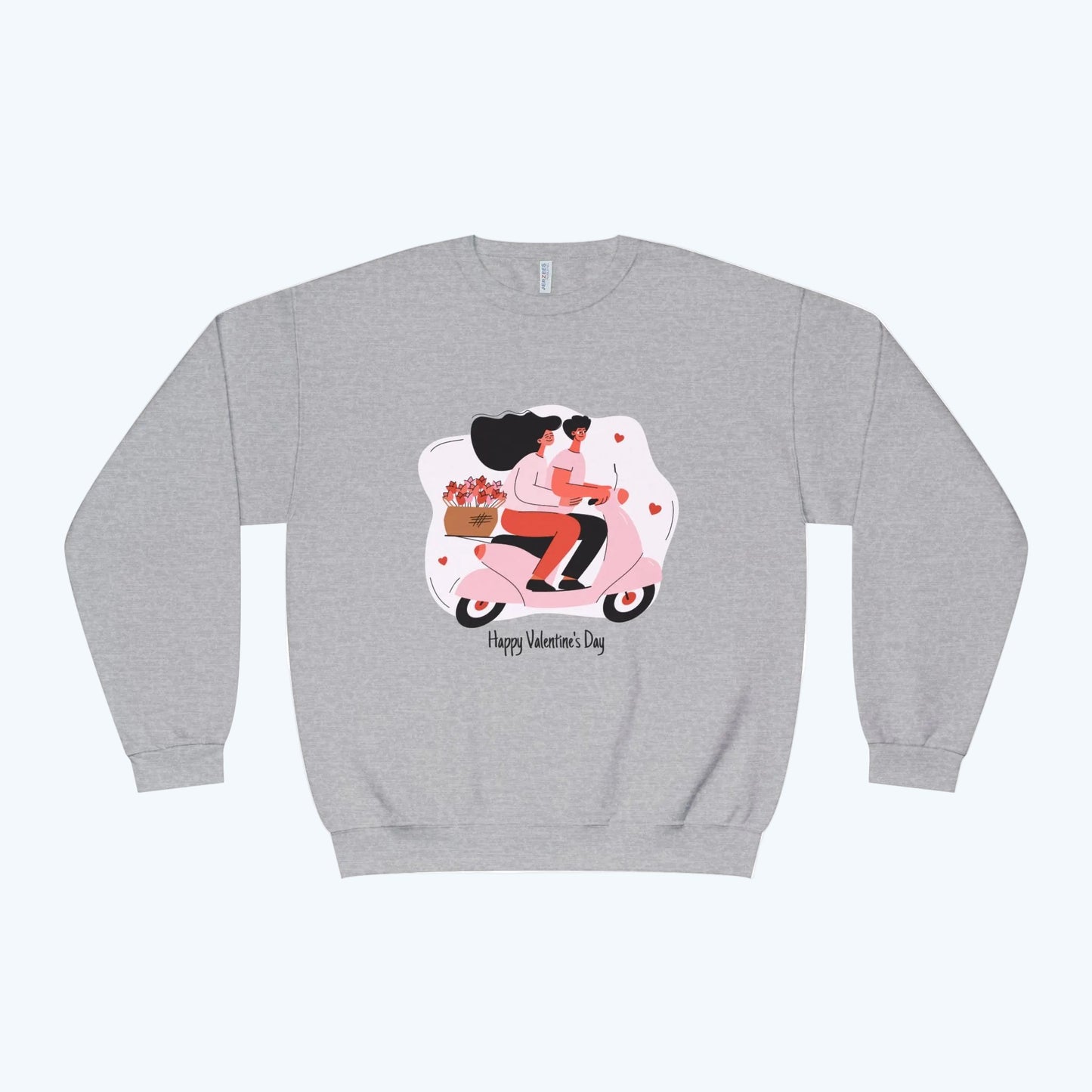 Valentine’s Day Couple Scooter Crewneck Sweatshirt