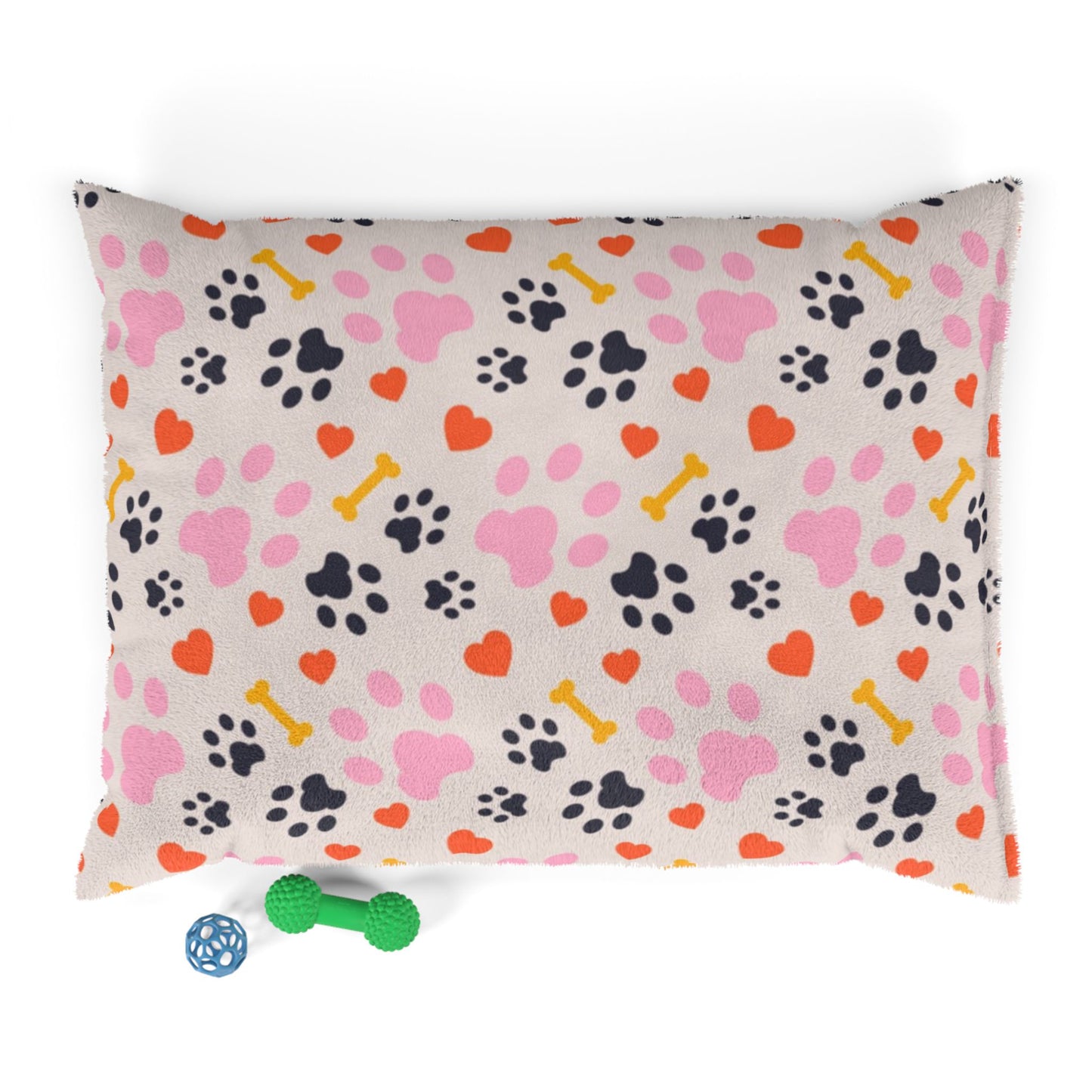 Cozy Pet Bed with Paw Print Design – Perfect for Dogs and Cats