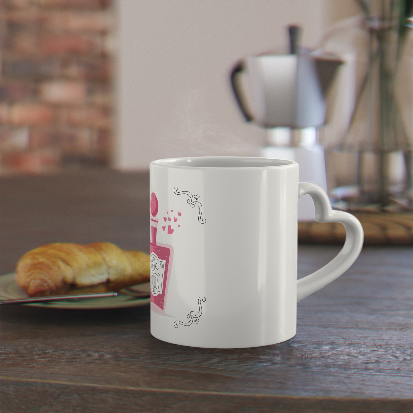 Love Potion Mug — Cute Pink Heart Bottle Coffee Cup (Valentine’s Gift)