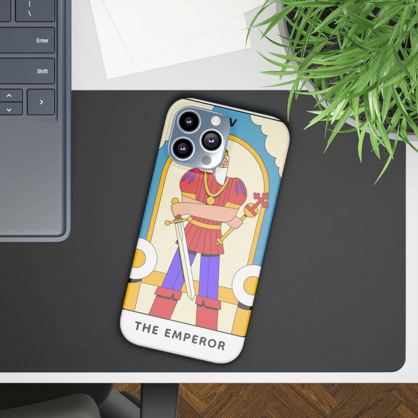 The Emperor Tarot Slim Case — Illustrated Tarot Phone Case