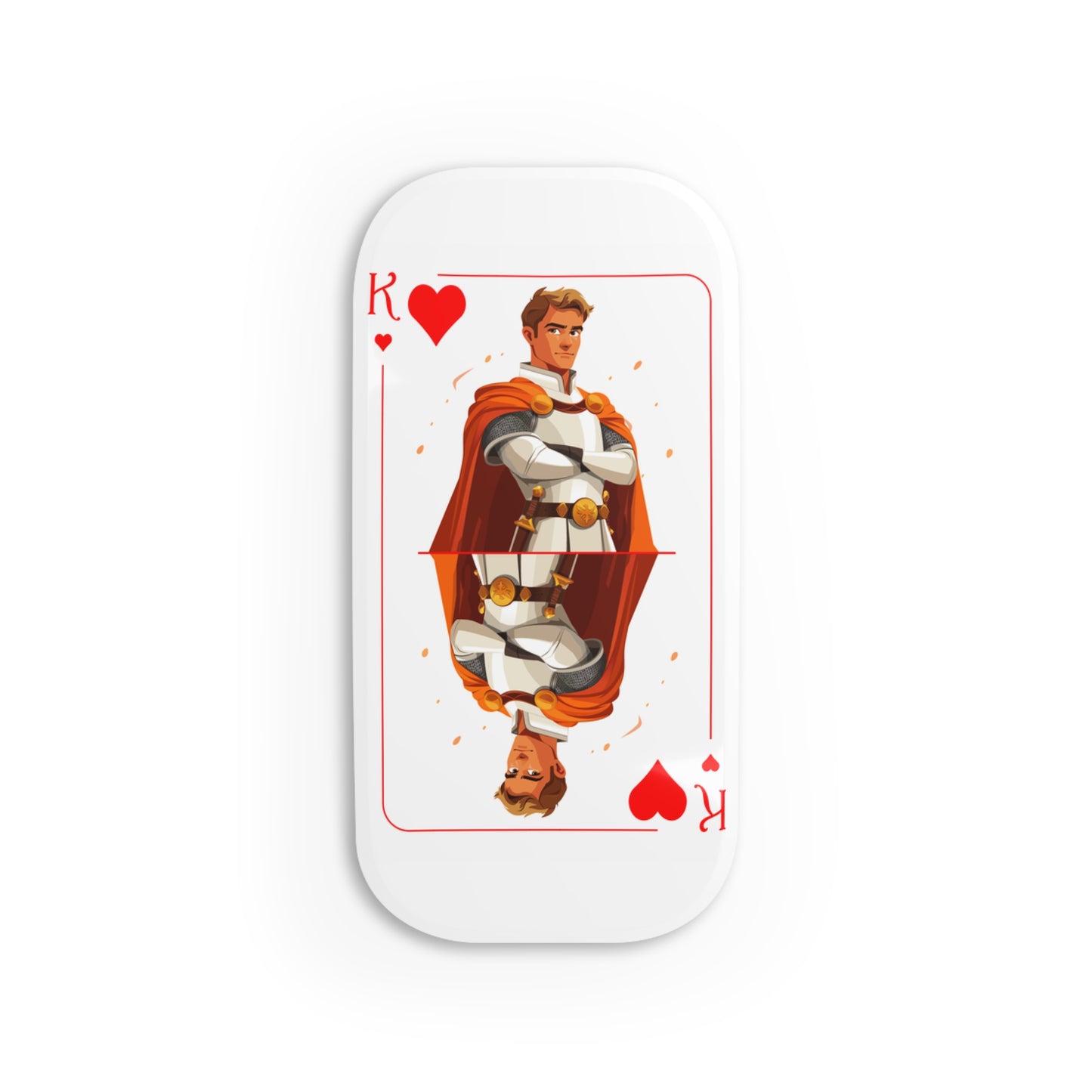 King of Hearts Phone Grip — Playing Card Prince Click-On Stand