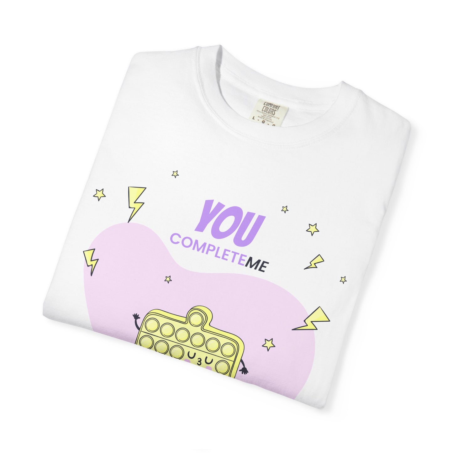 Pop It Puzzle T-Shirt — "You Complete Me" Cute Fidget Toy Graphic Tee