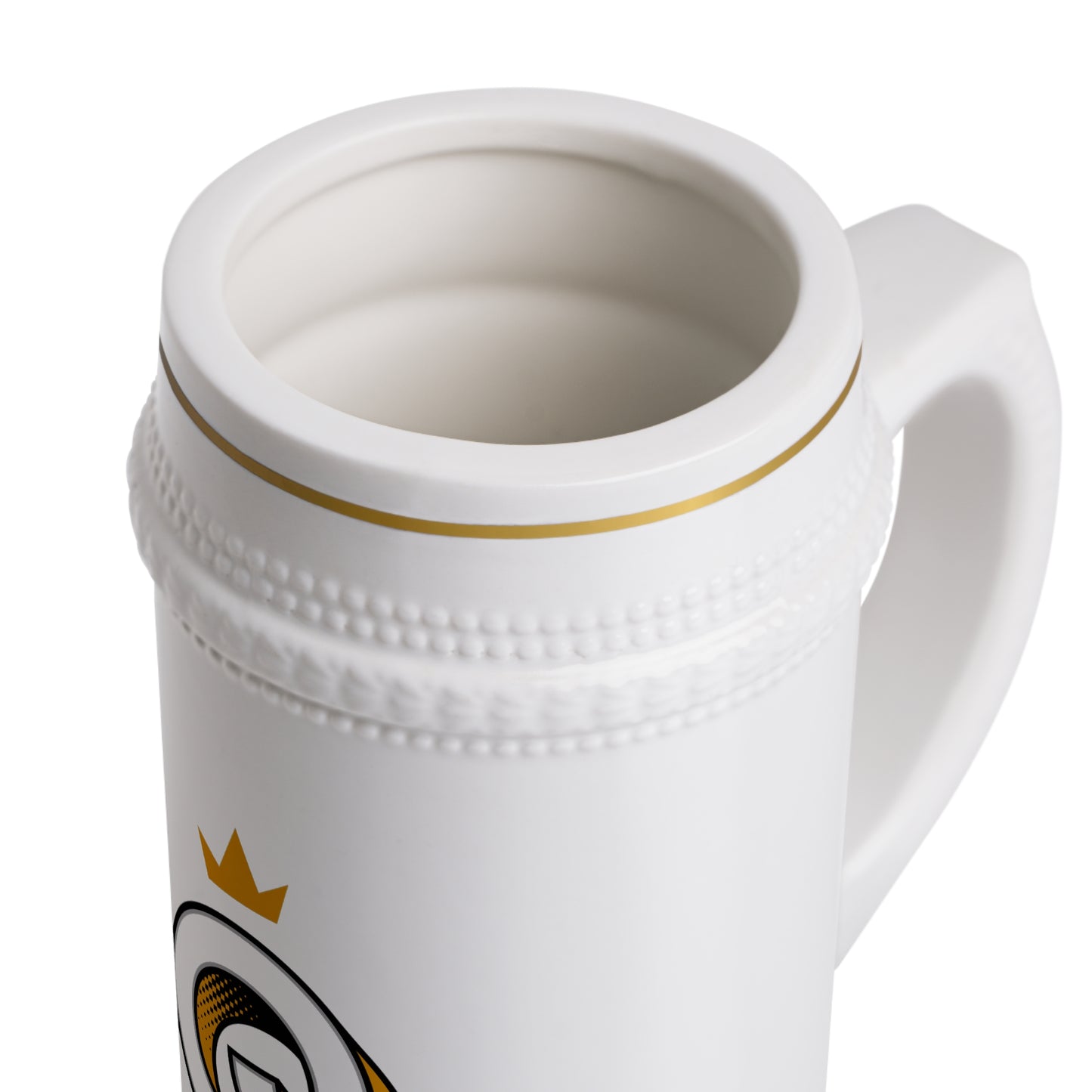 Queen Monogram Beer Stein — Crown Q Ceramic Beer Mug