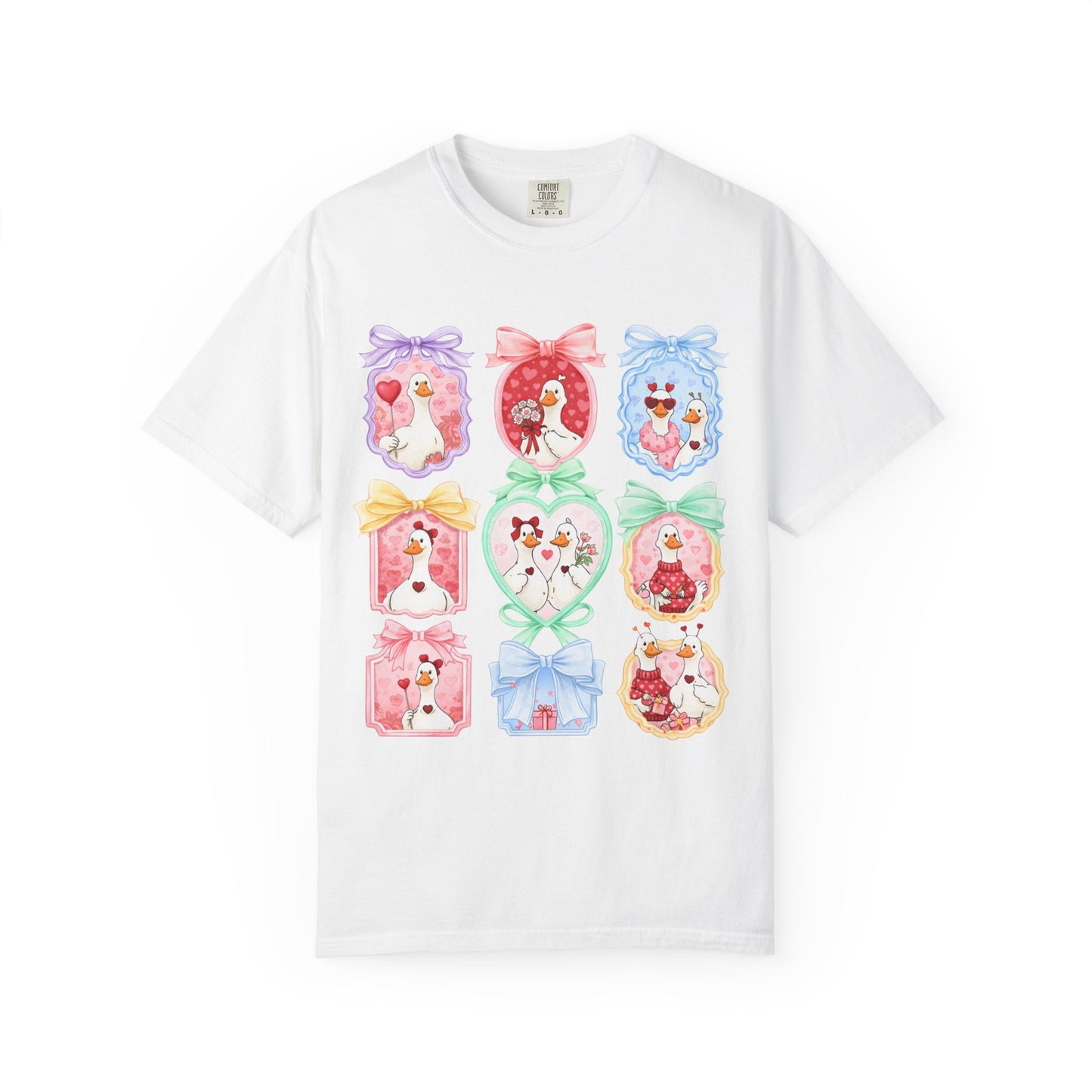Cute Vintage Frame Dogs T-Shirt — Whimsical Pastel Puppy Art Tee