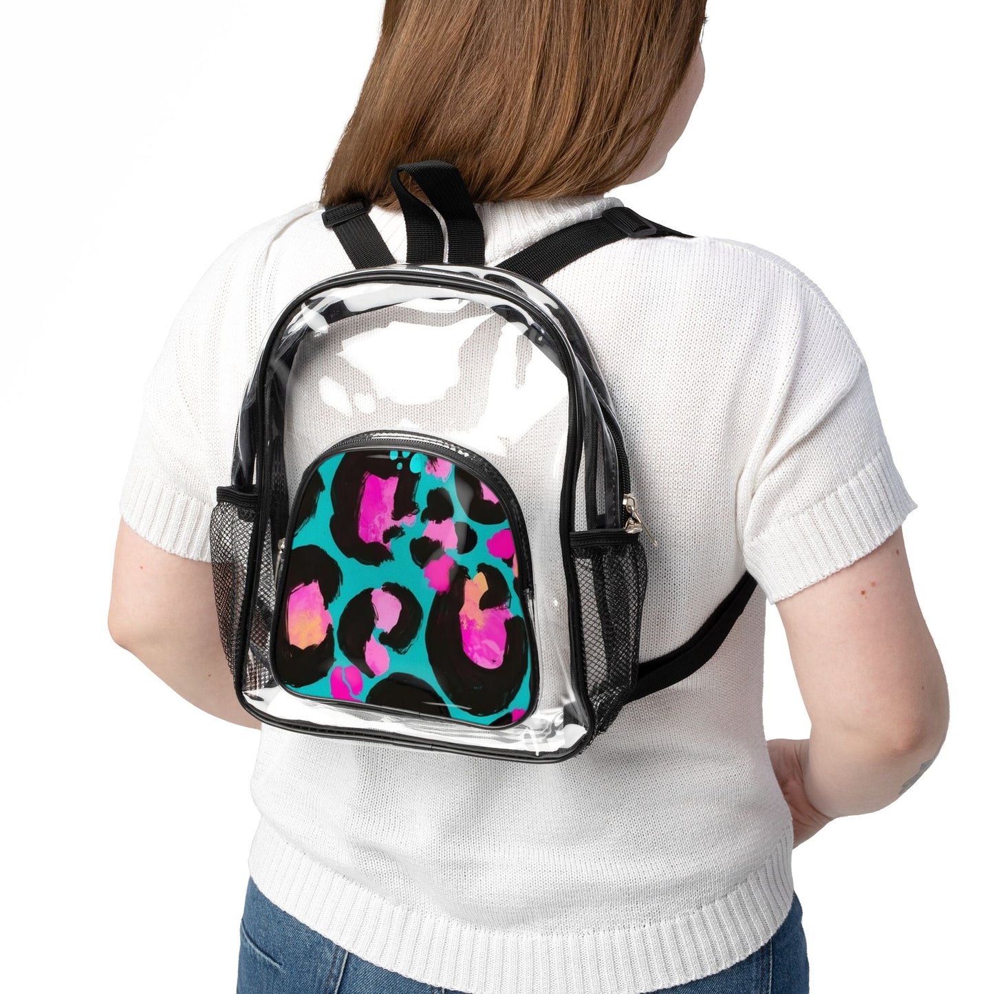 Clear Stadium Backpack, Transparent Bag, Game Day Accessory, Concert Tote, Clear Event Rucksack, Sports Spectator Backpack