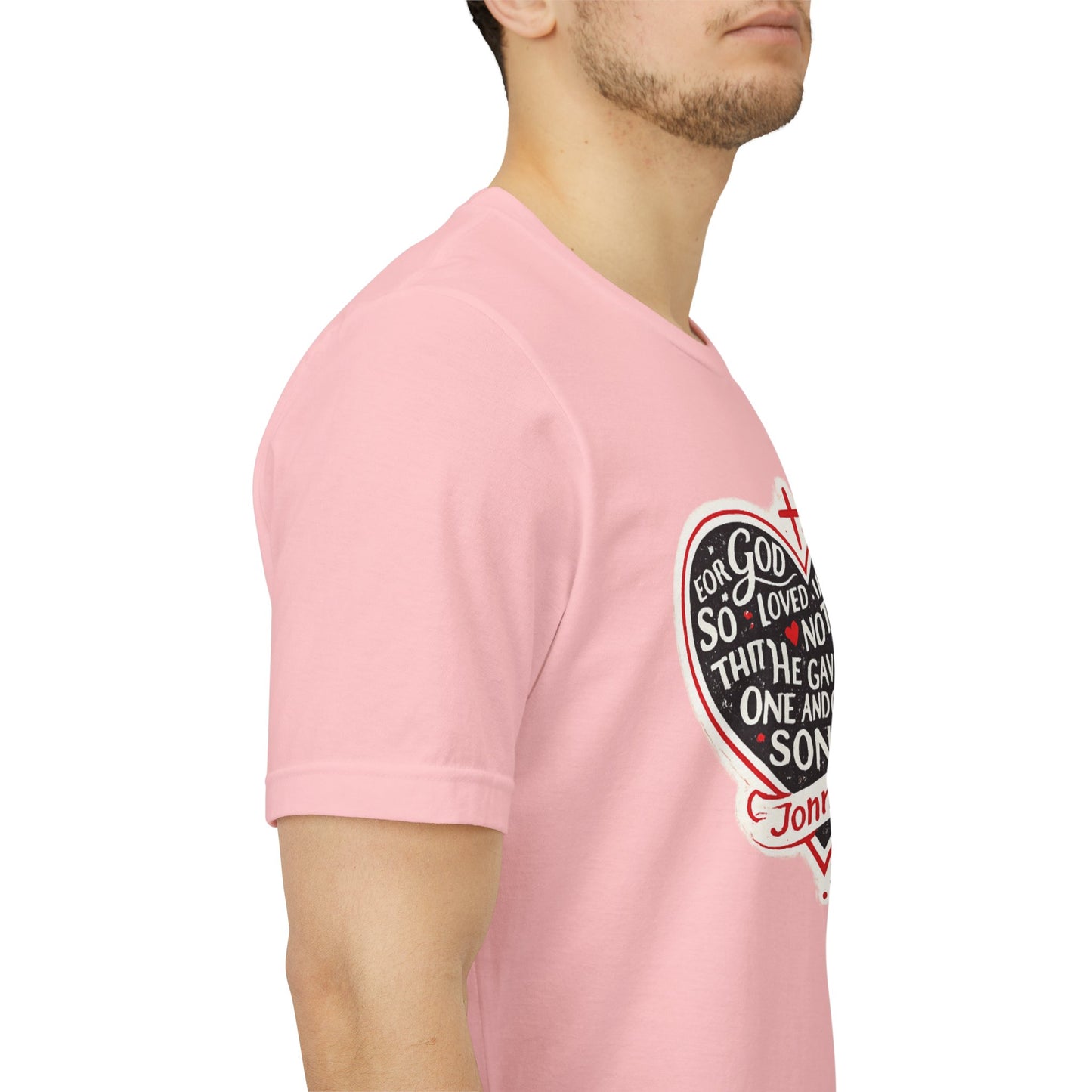 Christian Heart T-Shirt — John 3:16 Bible Verse Tee