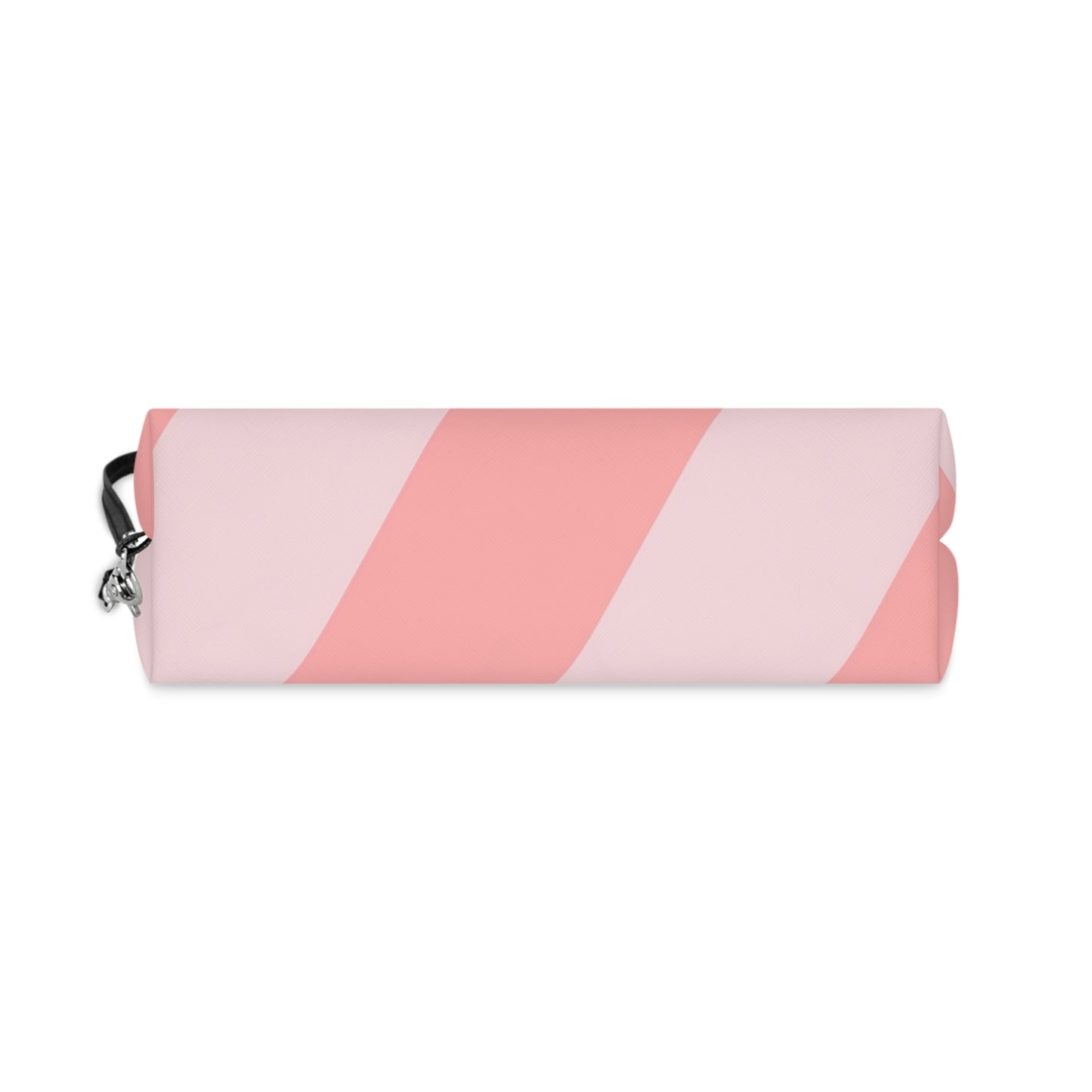 Floral Monogram 'A' Makeup Bag — Pink Striped Cosmetic Pouch