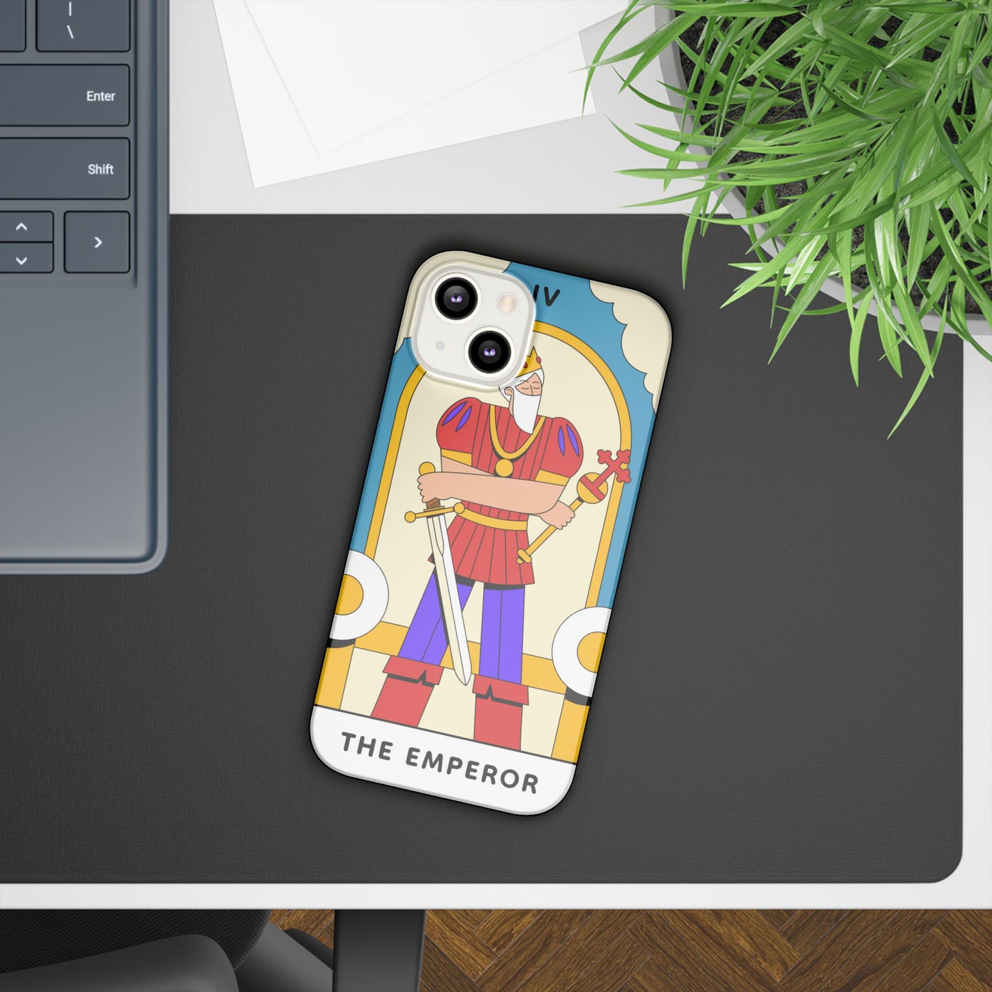 The Emperor Tarot Slim Case — Illustrated Tarot Phone Case