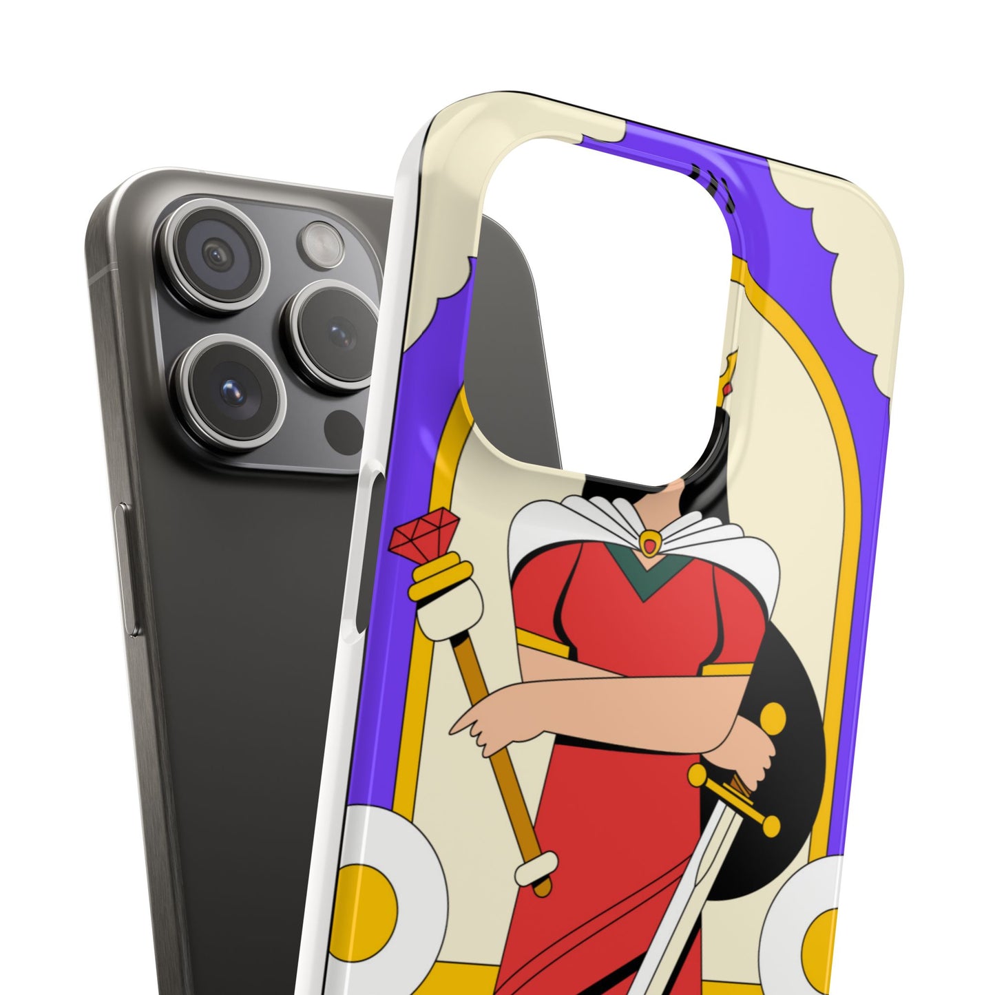 Tarot Empress Slim Phone Case — The Empress Card Design, Feminine Protective Phone Cover