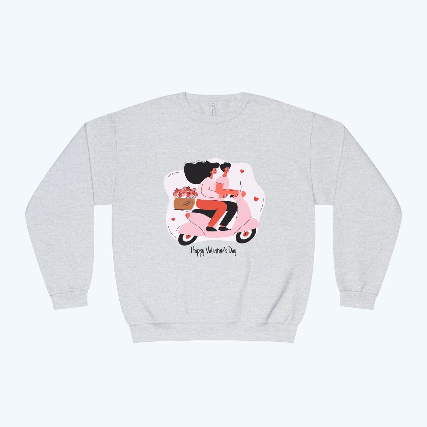 Valentine’s Day Couple Scooter Crewneck Sweatshirt