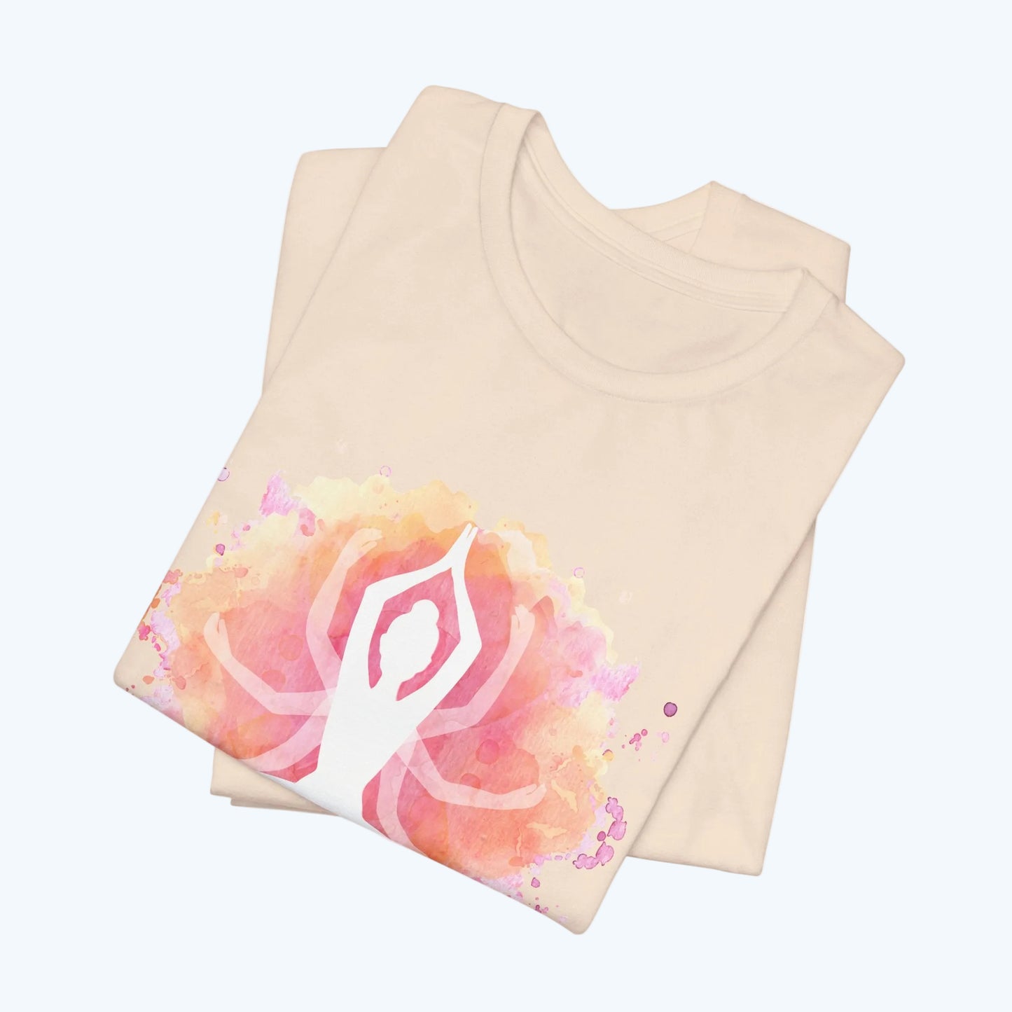 Namaste Yoga T-Shirt – Watercolor Lotus Meditation Tee