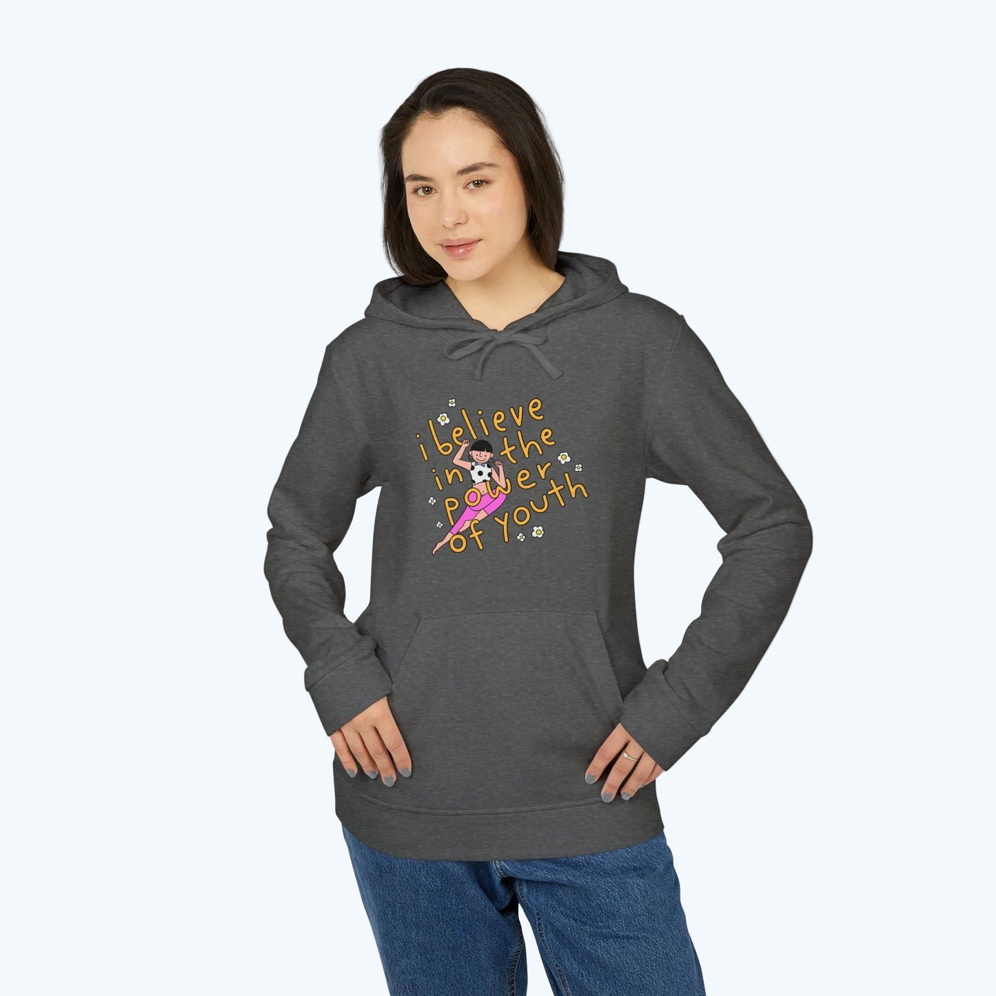 Hoodie — "I Believe in the Power of Youth" Retro Skate Graphic