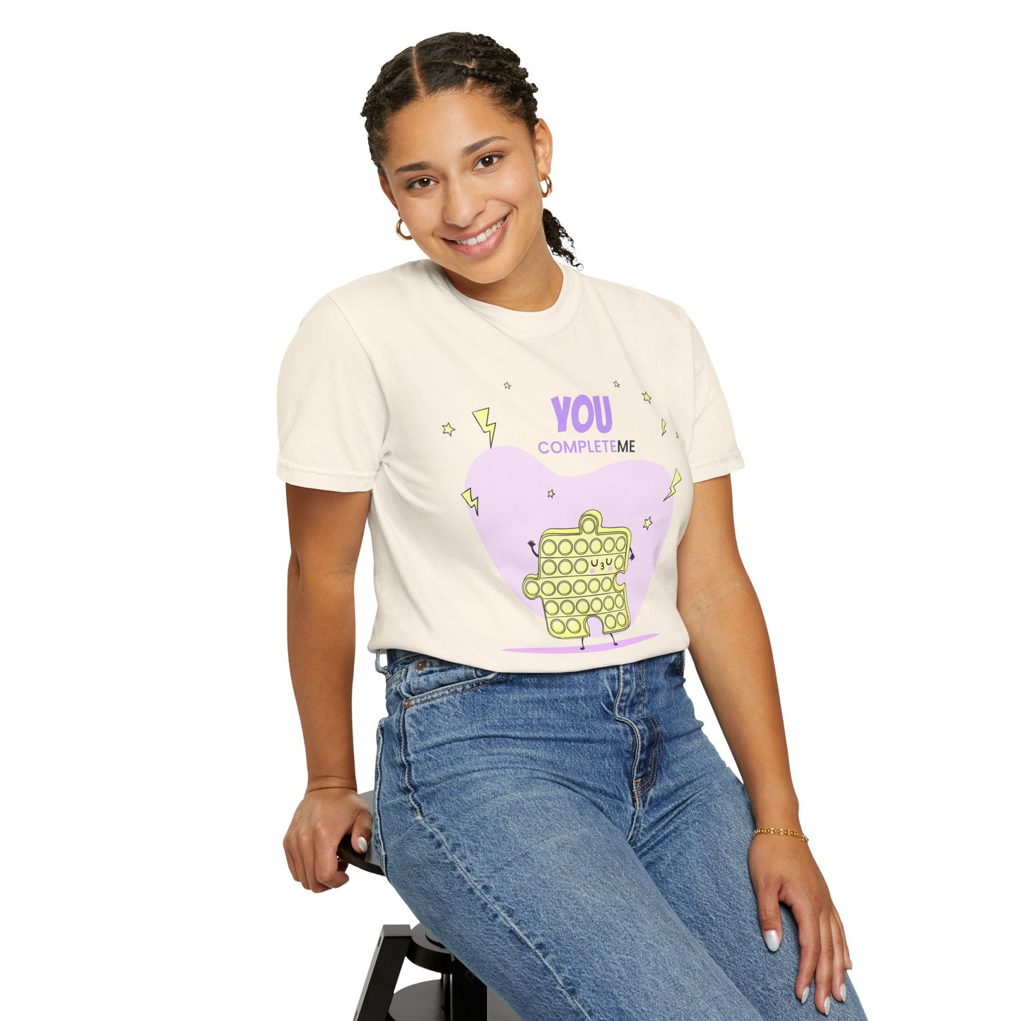 Pop It Puzzle T-Shirt — "You Complete Me" Cute Fidget Toy Graphic Tee