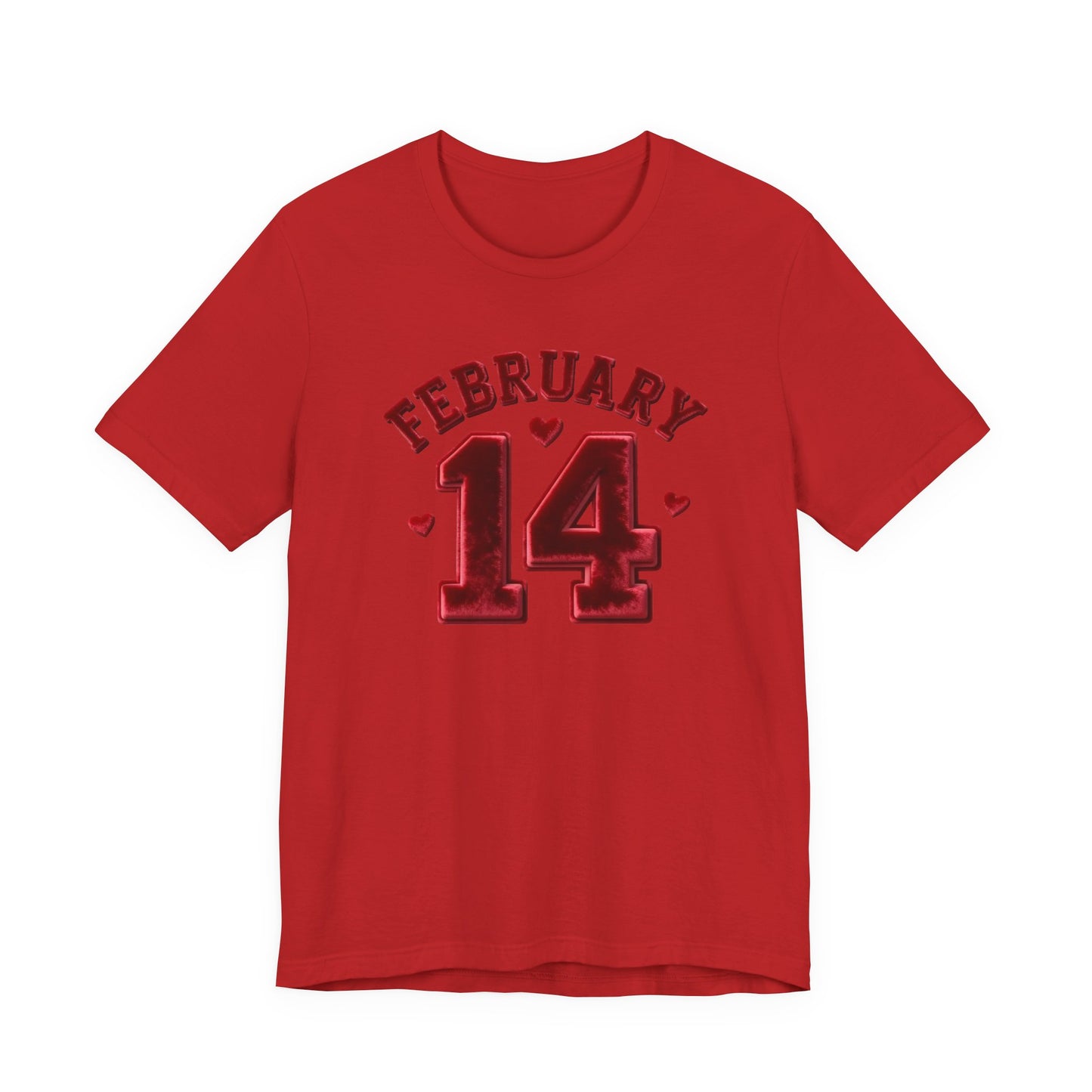Valentine’s February 14 Tee — Retro Red Heart Date T-Shirt