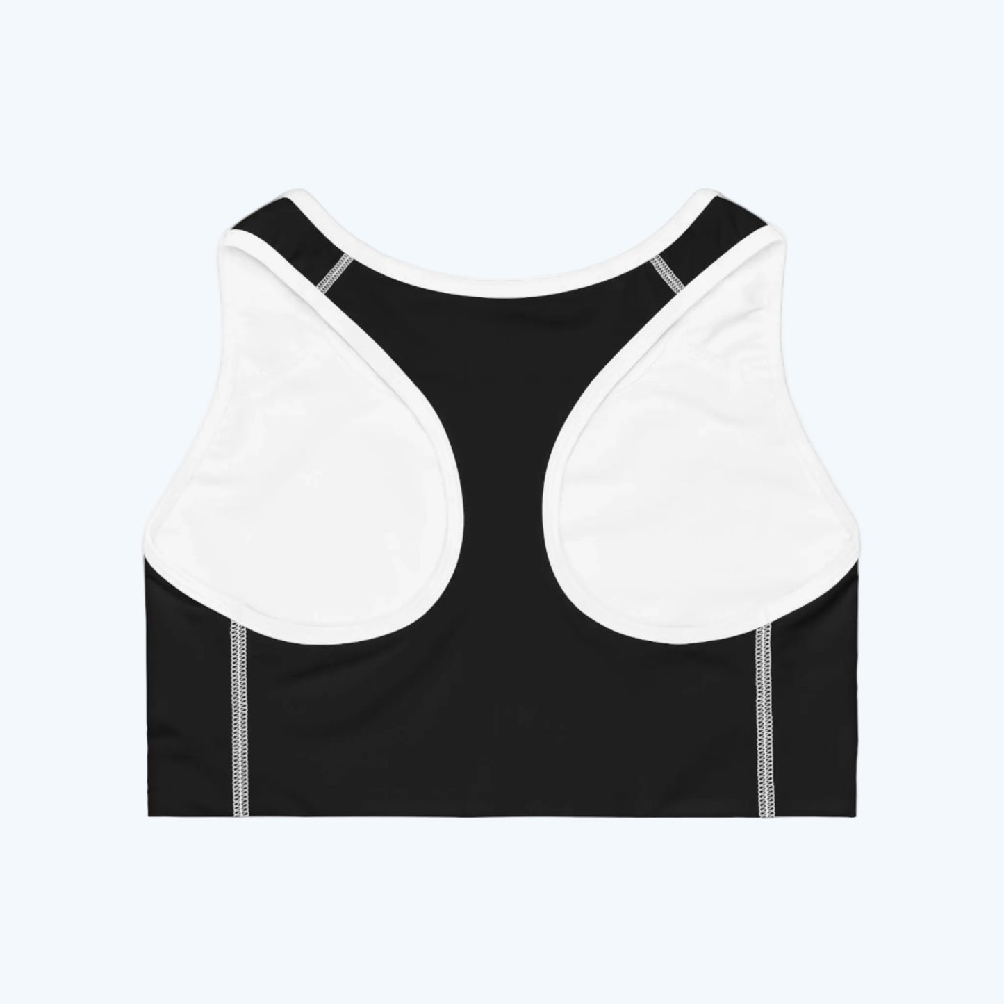 Chakra Line Sports Bra — Black Yoga Activewear