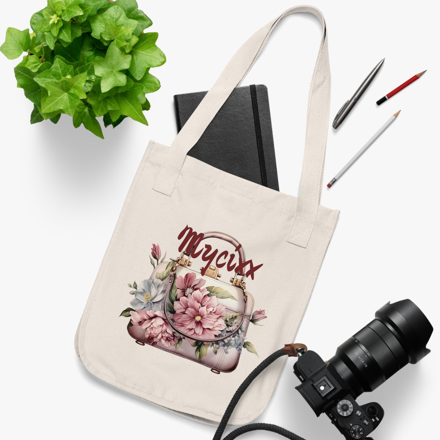 Floral Personalized Tote Bag for Everyday Use