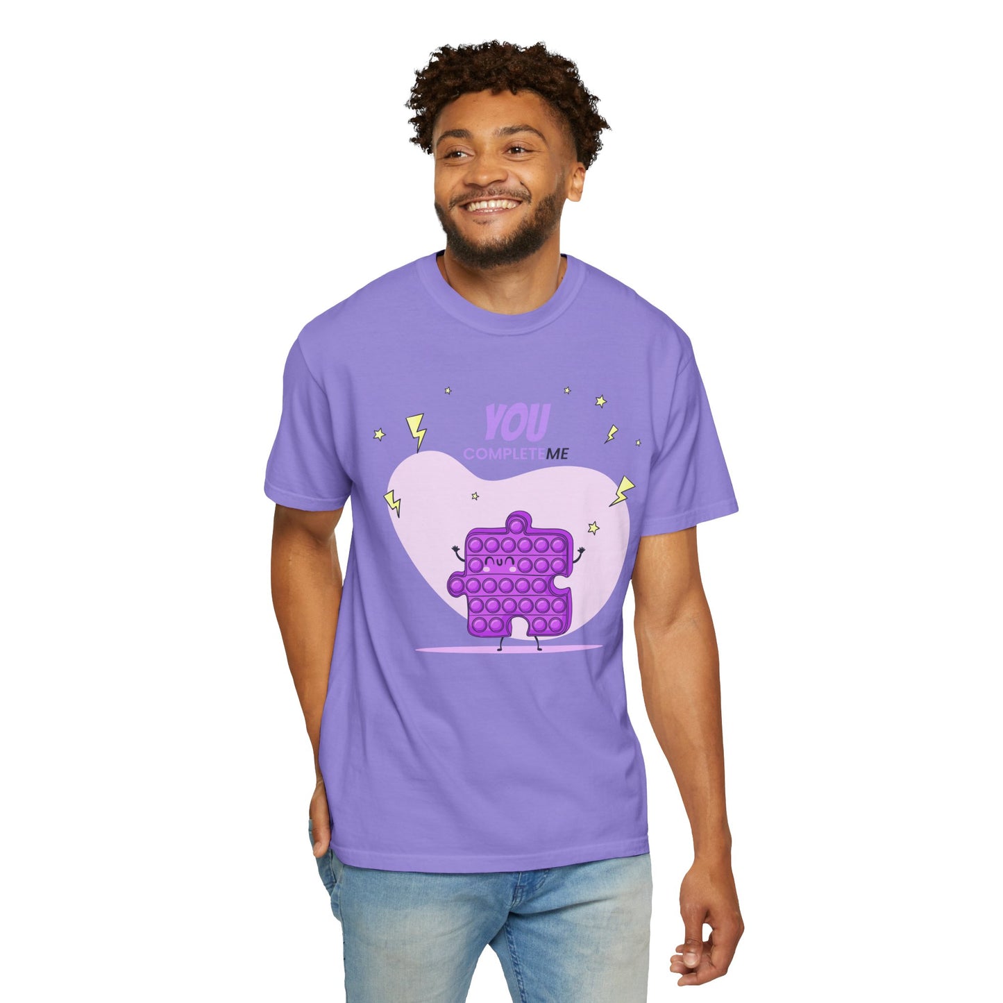Pop It Heart T-Shirt – "You Complete Me" Cute Fidget Toy Graphic Tee