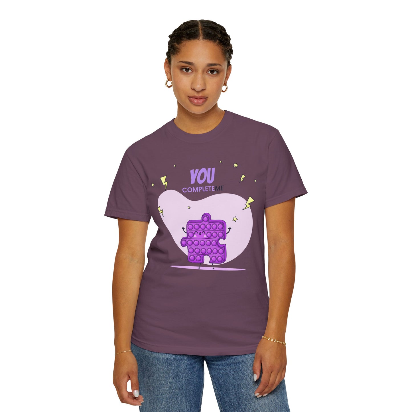 Pop It Heart T-Shirt – "You Complete Me" Cute Fidget Toy Graphic Tee