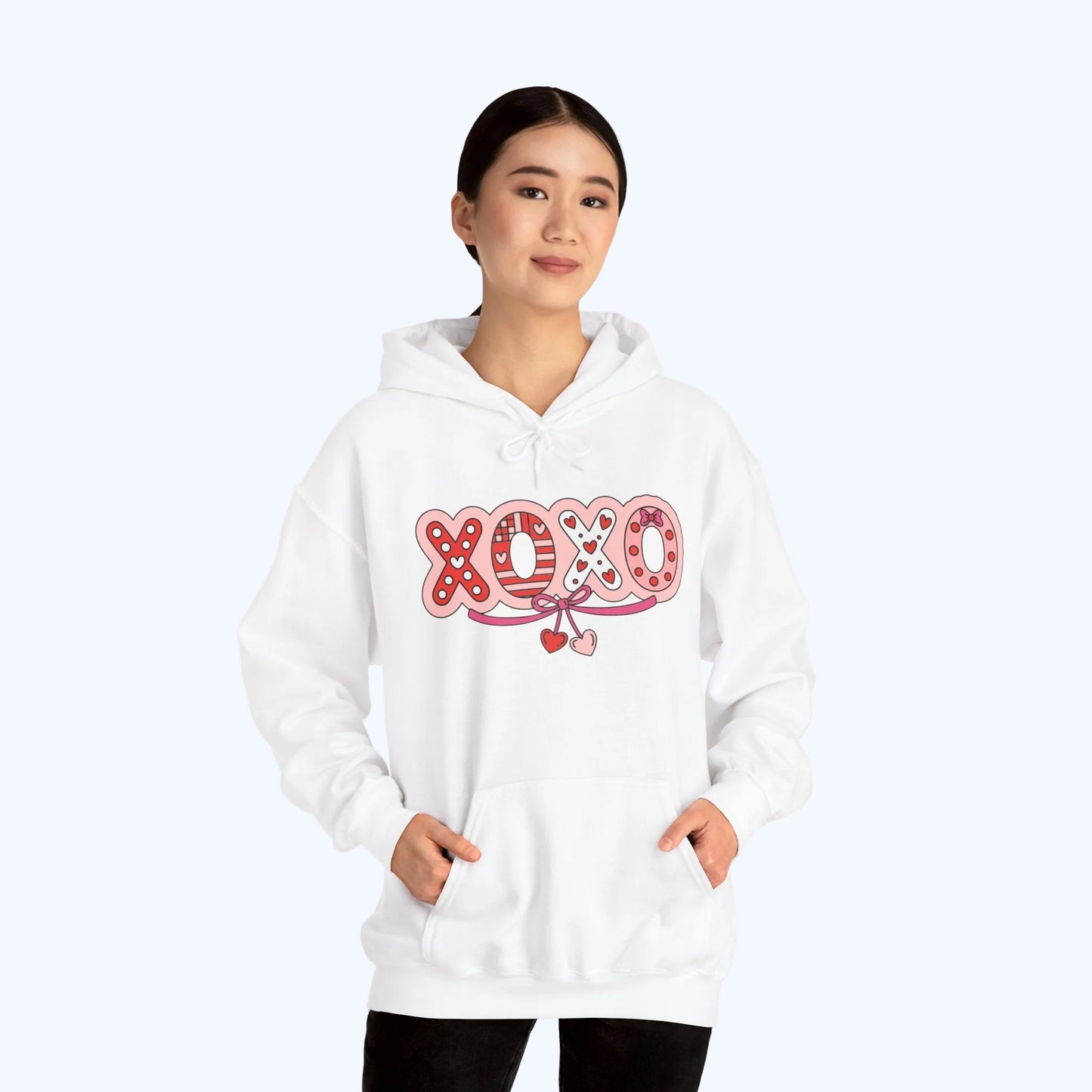 XOXO Heart Hoodie – Cute Valentine’s Day Pullover