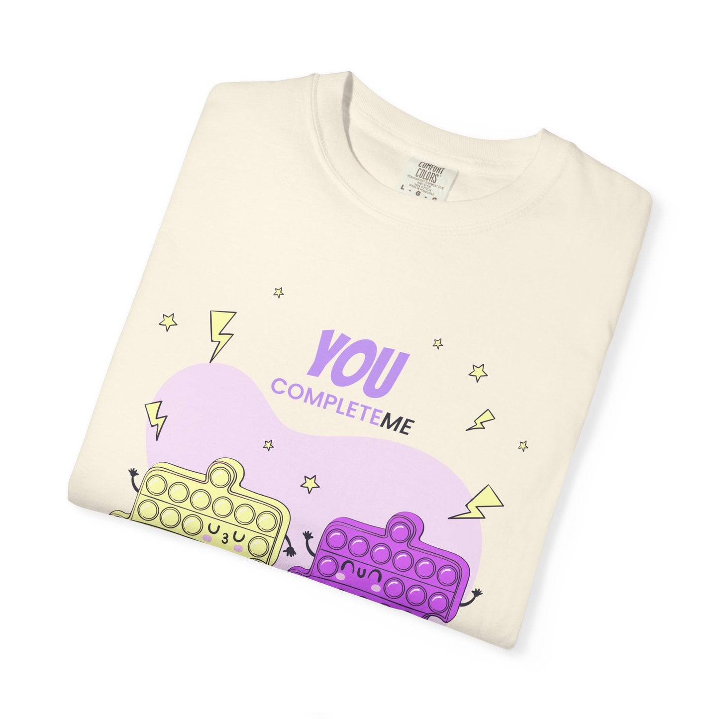 Puzzle Pop Fidget Tee — "You Complete Me" Cute Matching Puzzle Piece Shirt