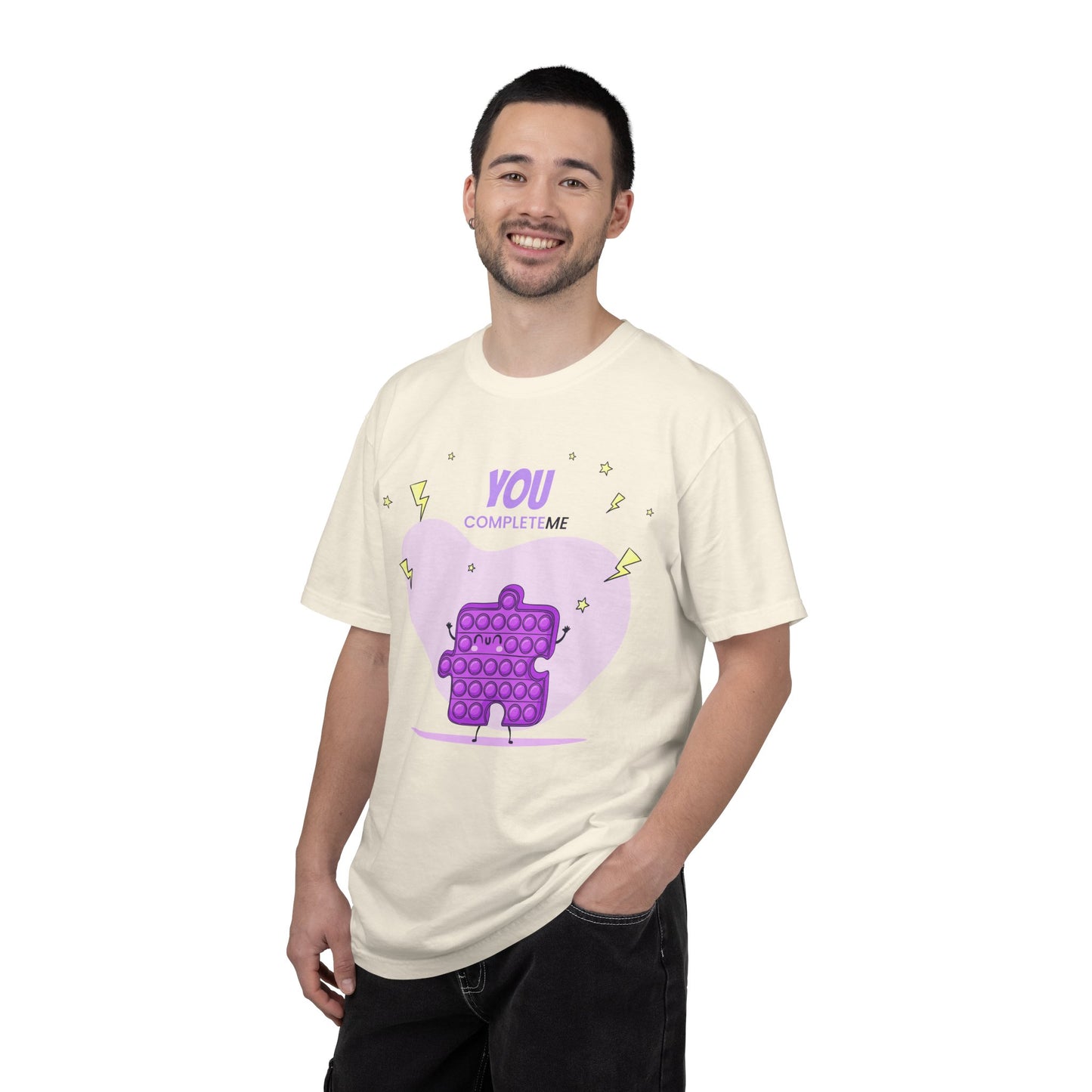 Pop It Heart T-Shirt – "You Complete Me" Cute Fidget Toy Graphic Tee
