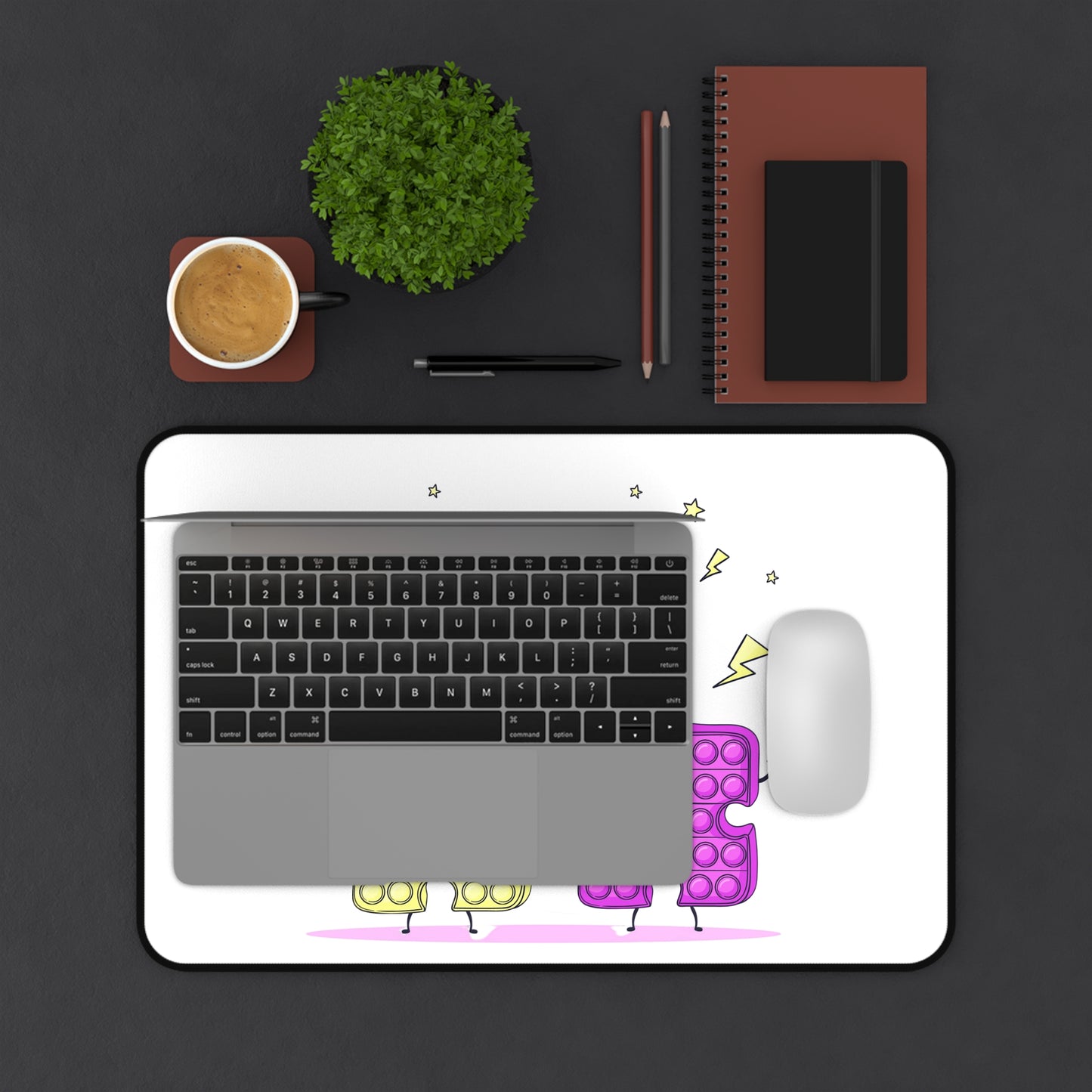 You Complete Me Pop-It Desk Mat — Cute Puzzle Fidget Mouse Pad