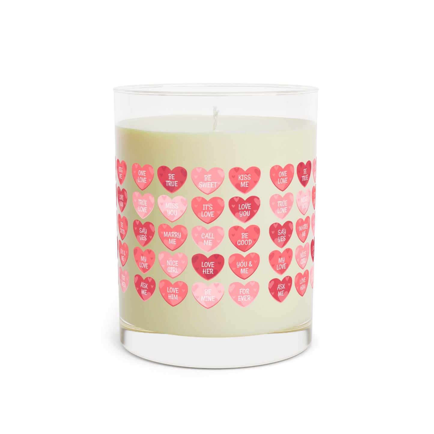Valentine Heart Message Scented Candle — 11oz Glass