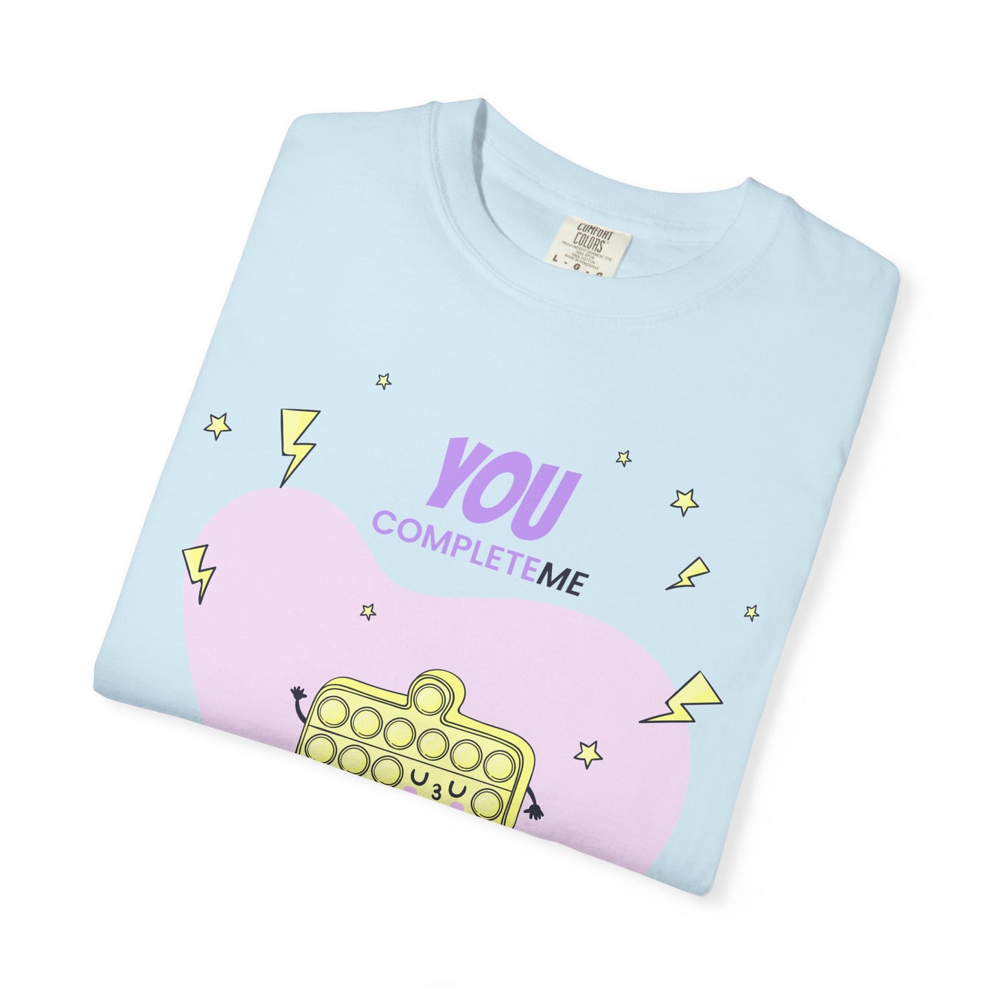 Pop It Puzzle T-Shirt — "You Complete Me" Cute Fidget Toy Graphic Tee