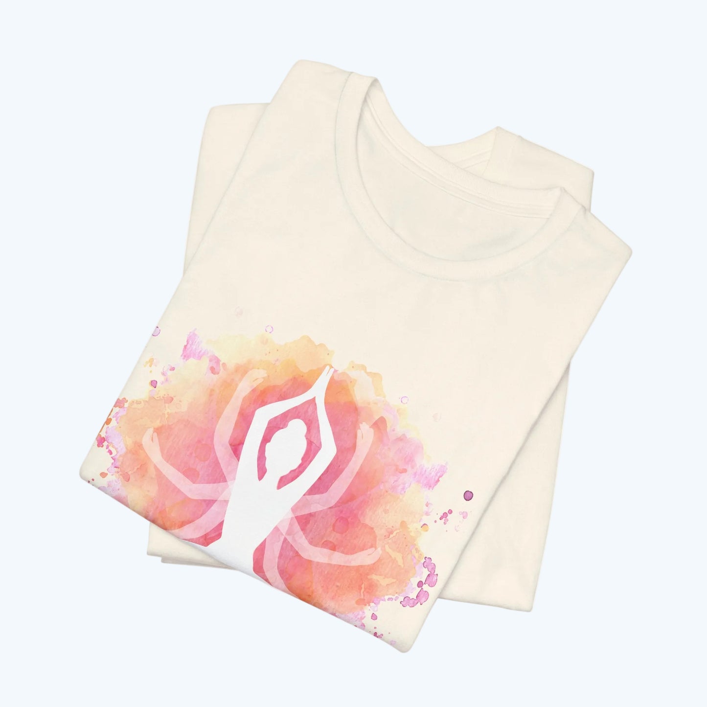 Namaste Yoga T-Shirt – Watercolor Lotus Meditation Tee