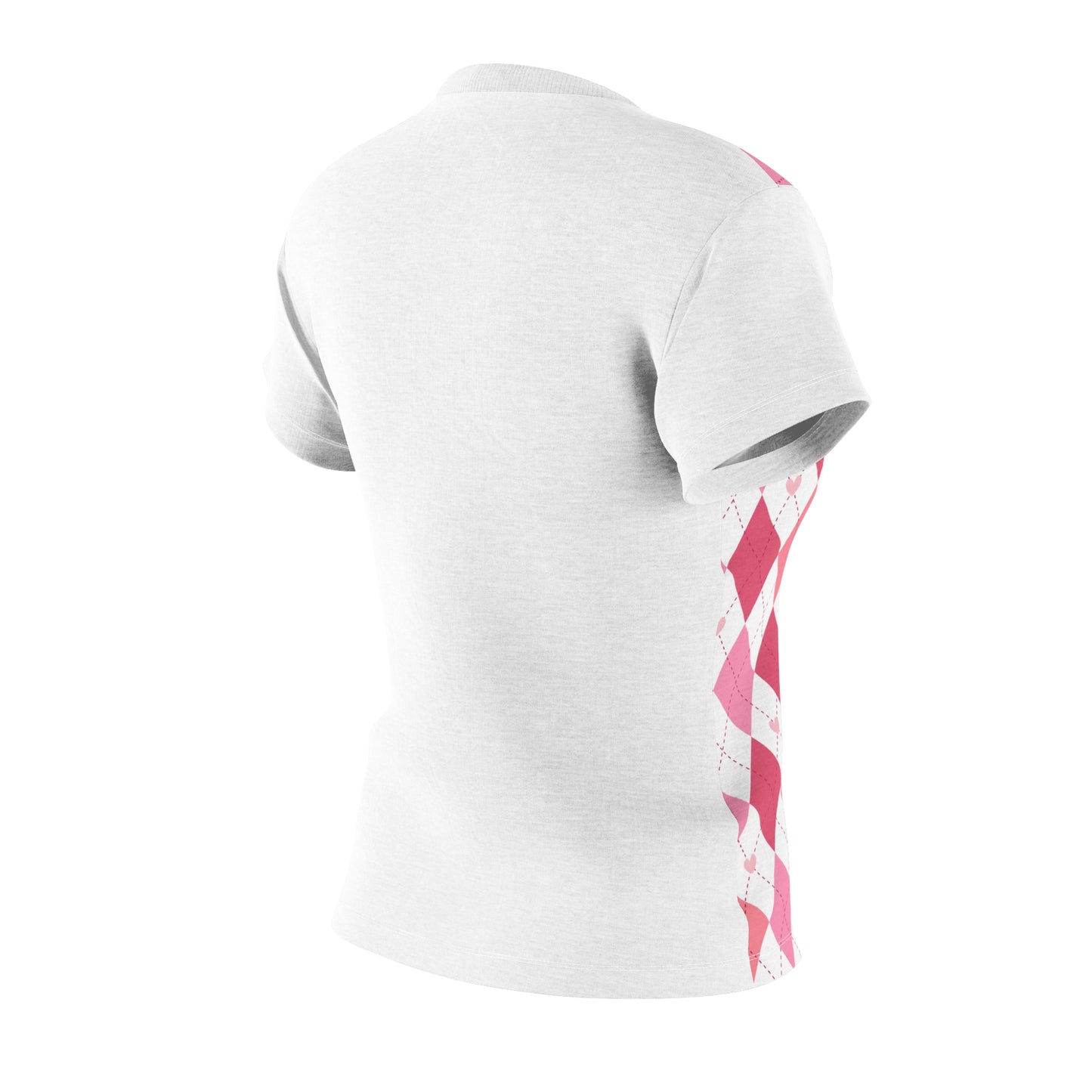 Argyle Pink Pattern Women's Tee — Pink Diamond All-Over Print Tee