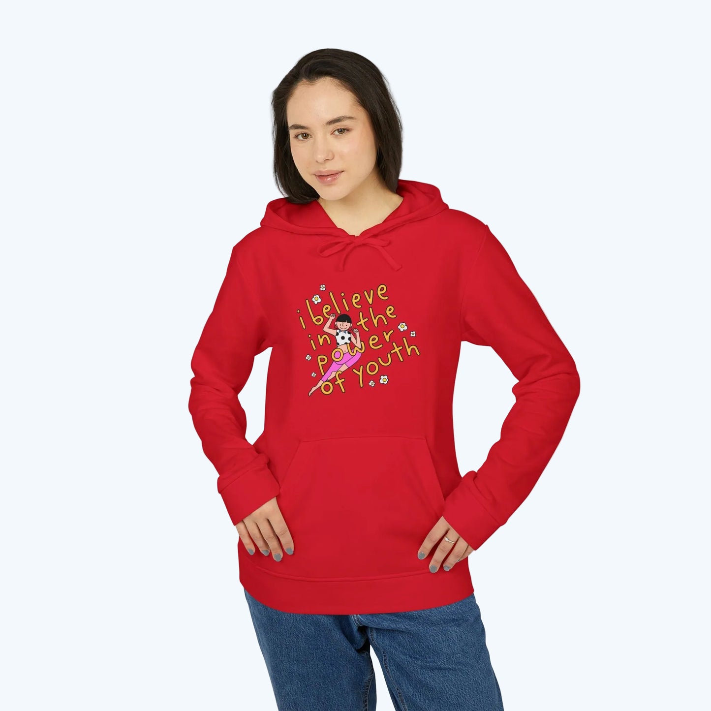 Hoodie — "I Believe in the Power of Youth" Retro Skate Graphic