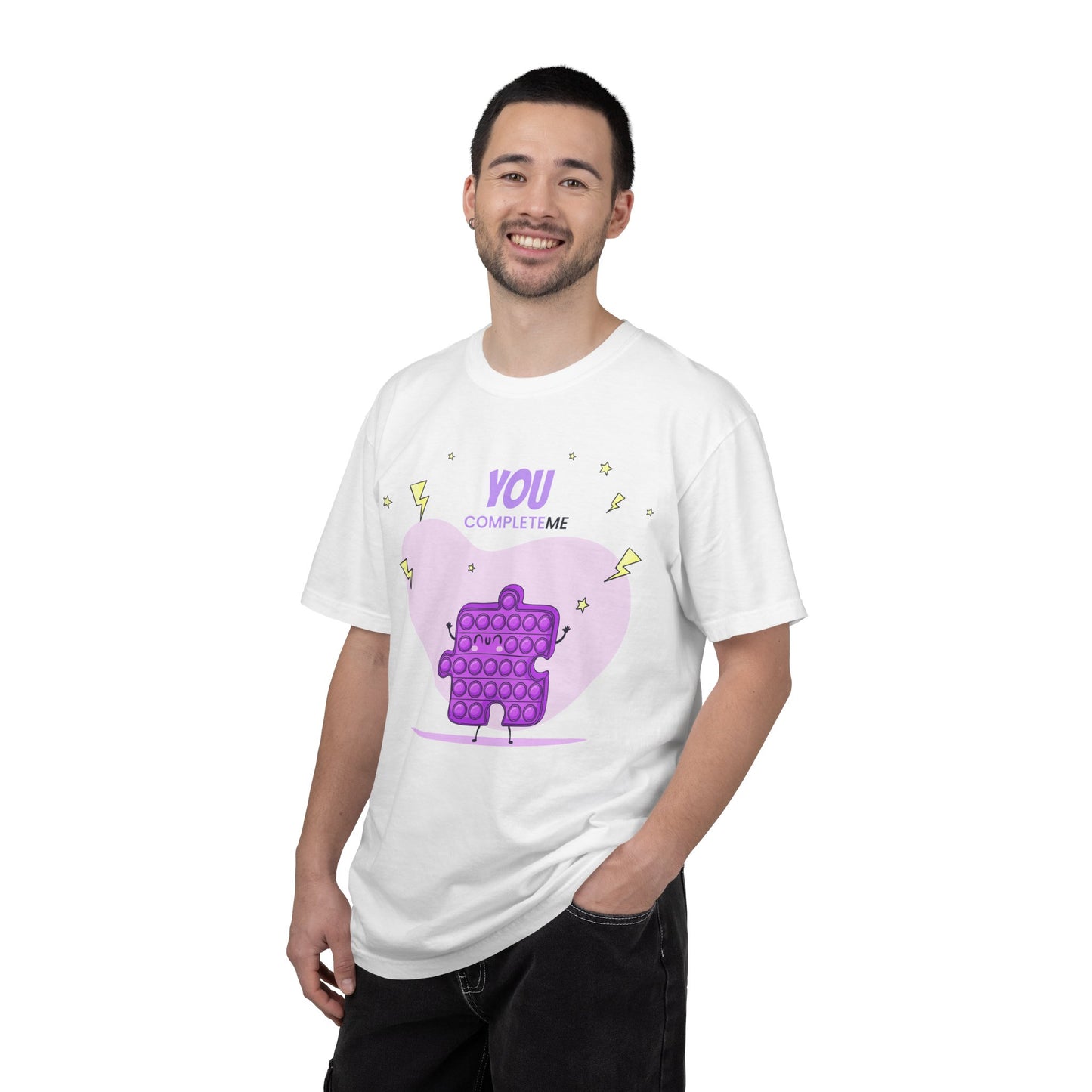 Pop It Heart T-Shirt – "You Complete Me" Cute Fidget Toy Graphic Tee