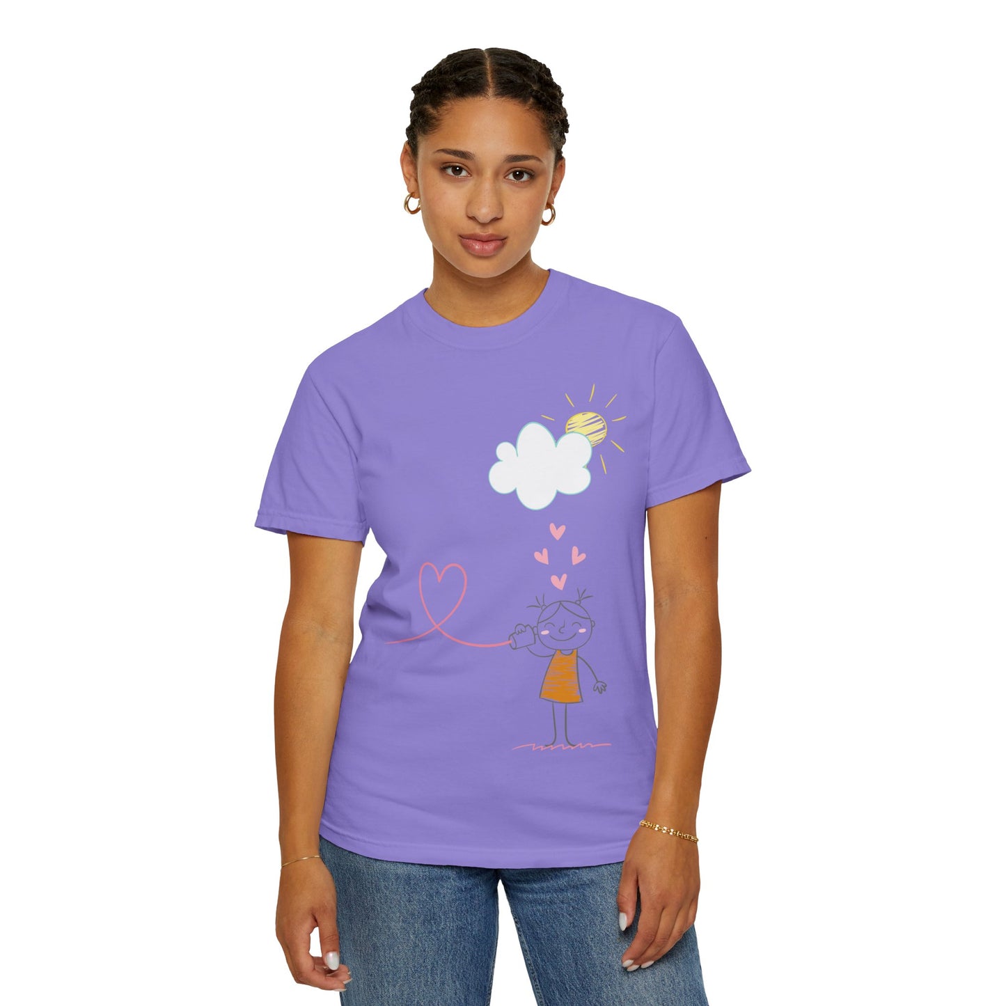 Kids Heart String T-Shirt — Cute Doodle Love Graphic Tee