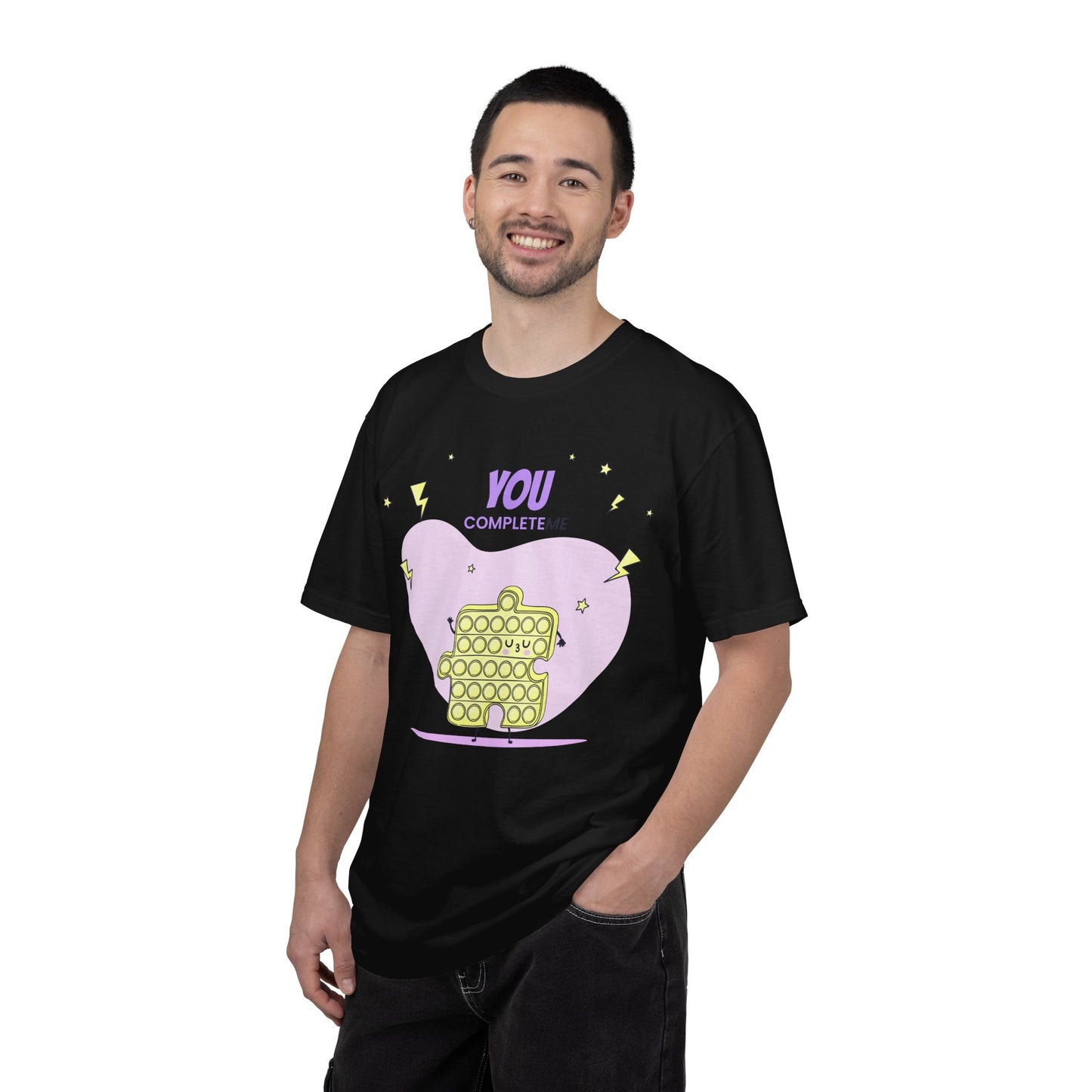 Pop It Puzzle T-Shirt — "You Complete Me" Cute Fidget Toy Graphic Tee
