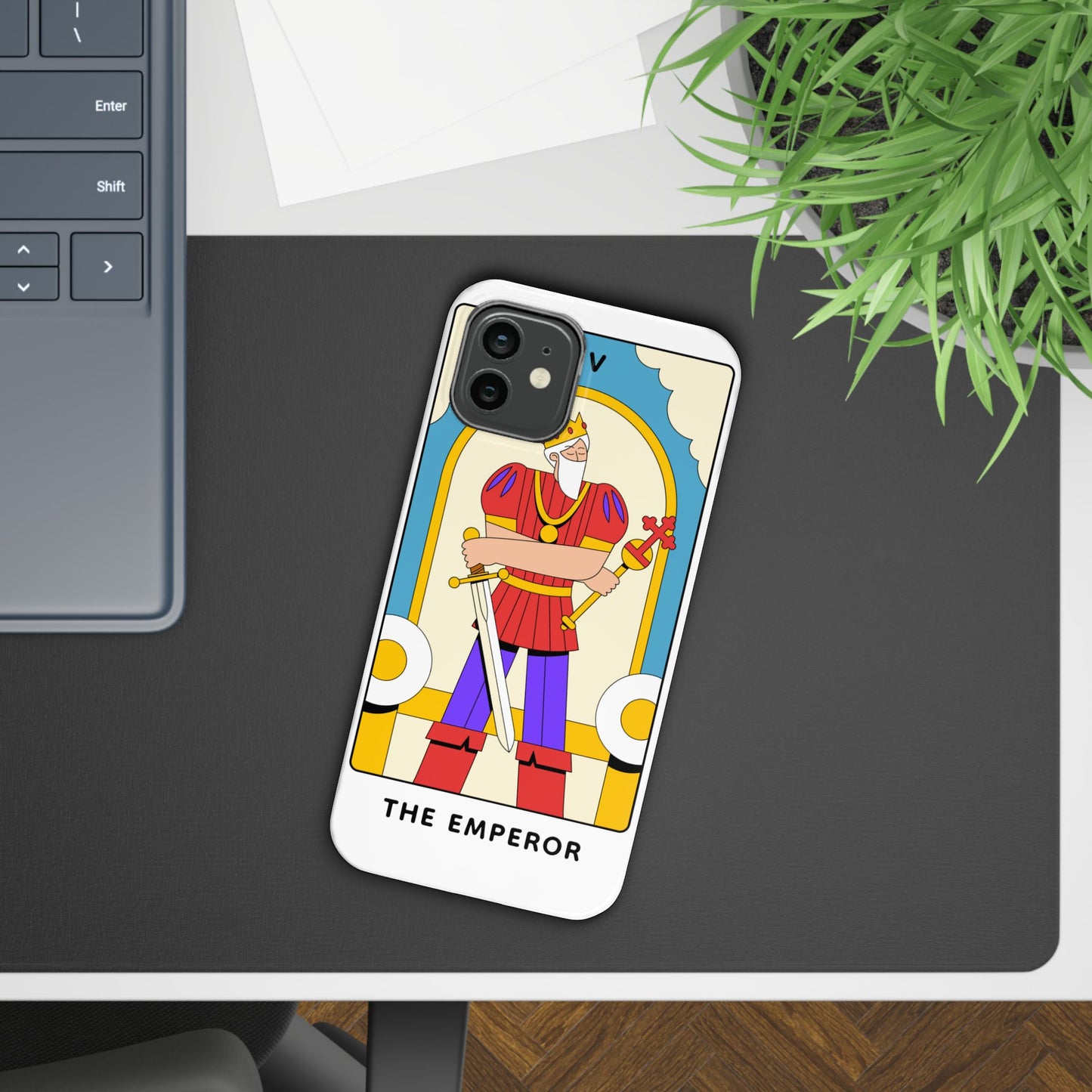 The Emperor Tarot Slim Case — Illustrated Tarot Phone Case