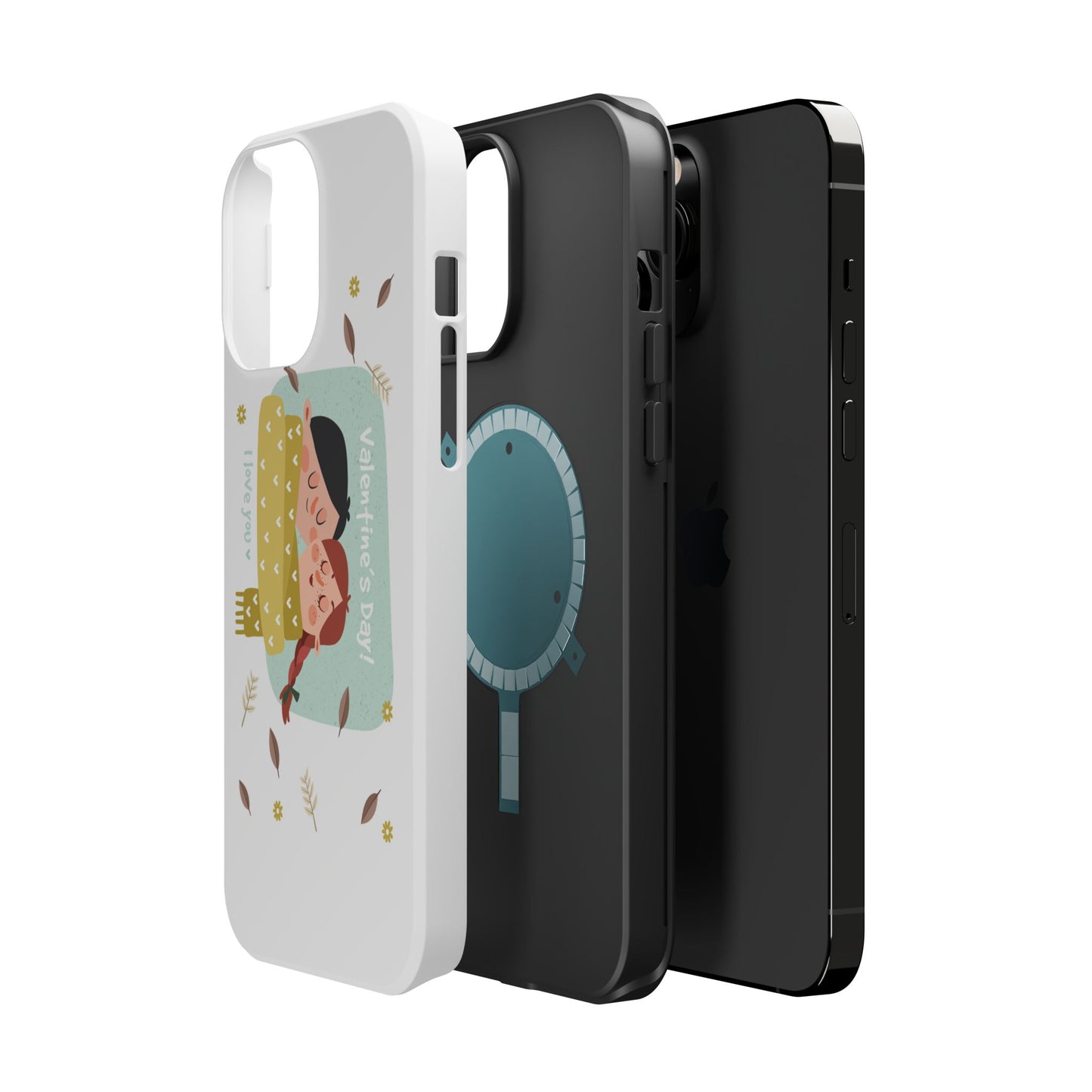Valentine's Day Cute Couple Phone Case — Magnetic Impact-Resistant