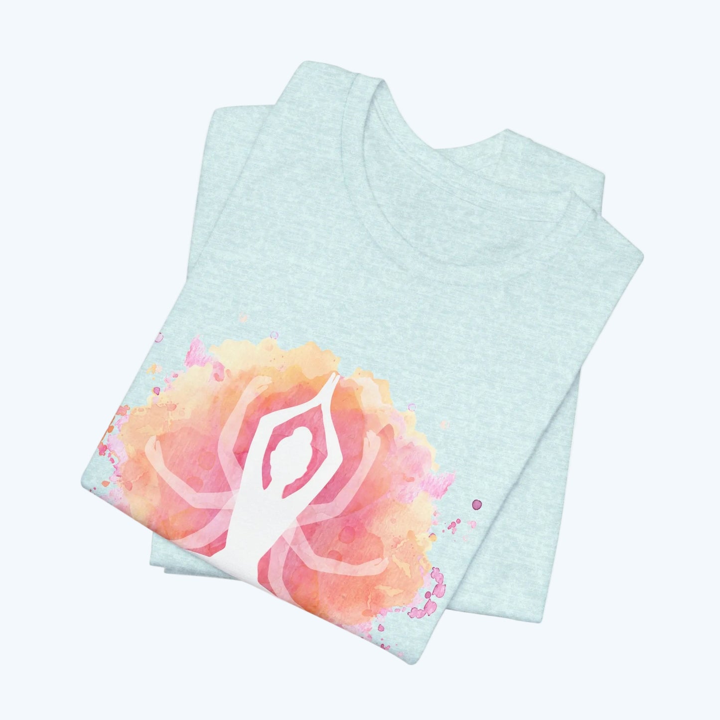 Namaste Yoga T-Shirt – Watercolor Lotus Meditation Tee