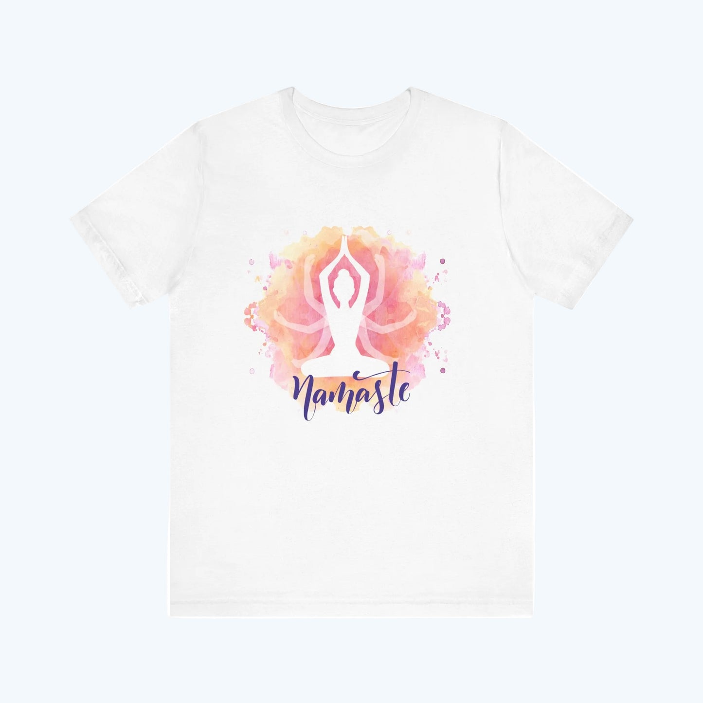 Namaste Yoga T-Shirt – Watercolor Lotus Meditation Tee