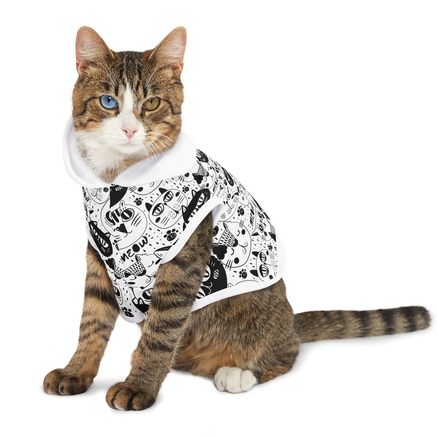 Cat Hoodie, Adorable Pet Apparel, Cute Pet Gift, Feline Lover's Merchandise, Cat-Themed Hoodie